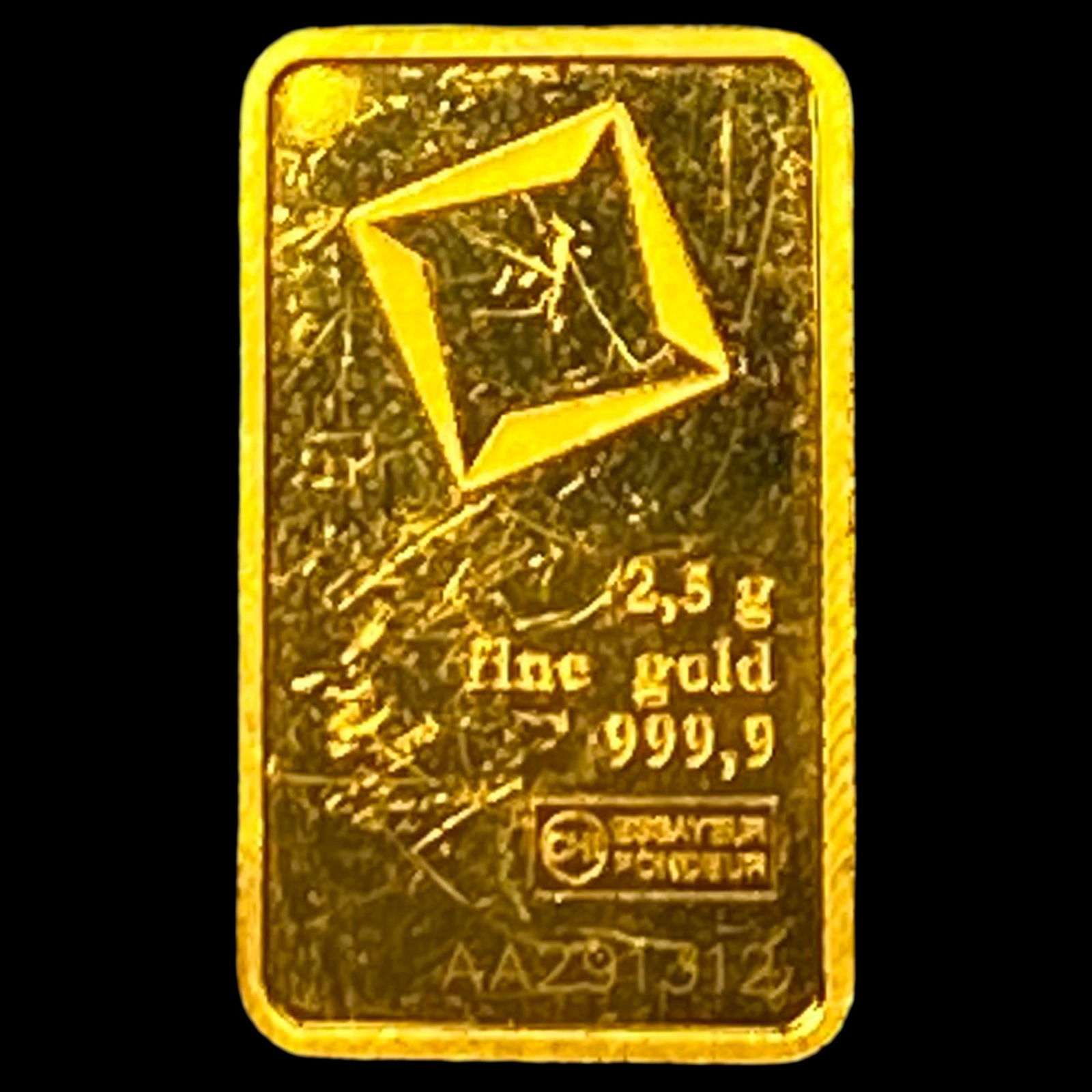 Credit Suisse 1 Oz. 999.9 Fine Gold Clad Bullion Bar