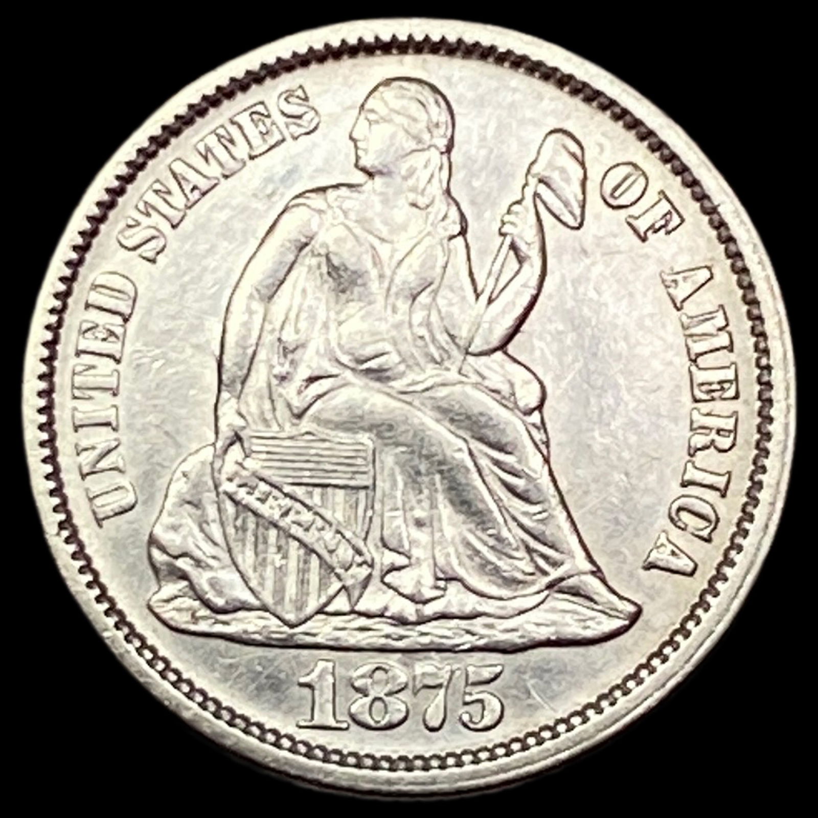 1875 Seated Liberty Dime UNCIRCULATED (1 of 2)