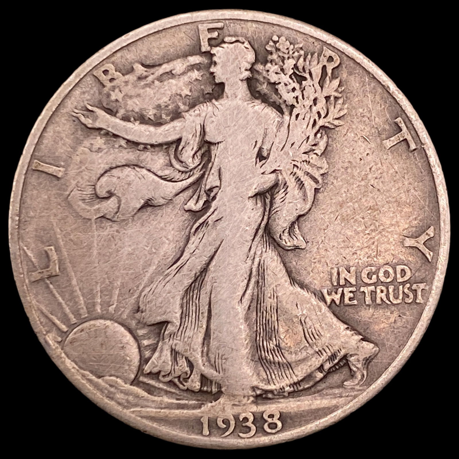 1938-D Walking Liberty Half Dollar LIGHTLY CIRCULATED (1 of 2)