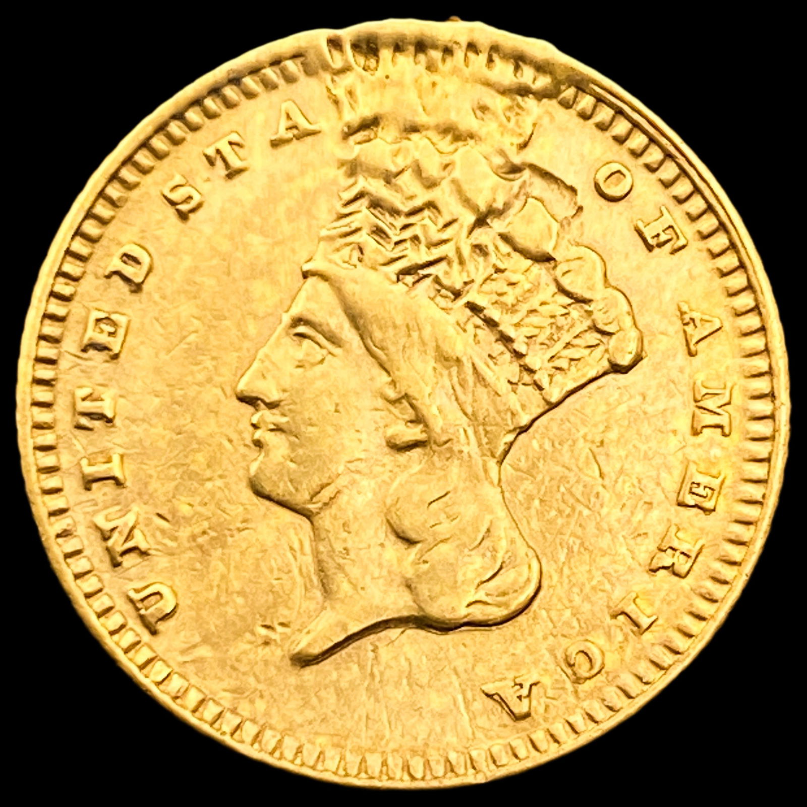 1870 Gold $1 Indian Head Type 3 HIGH GRADE (1 of 2)