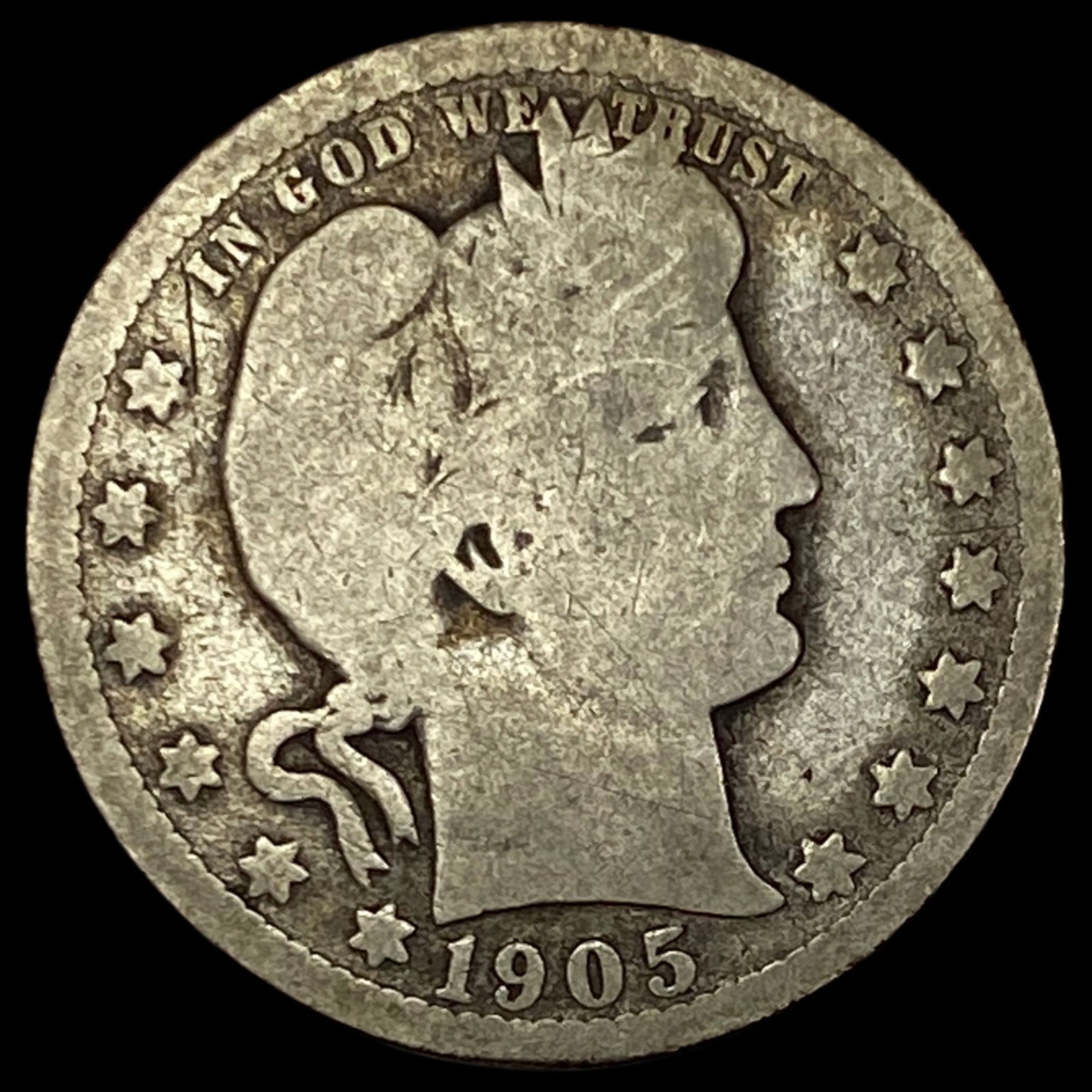 1905 Silver Barber Half Dollar NICELY CIRCULATED (1 of 2)