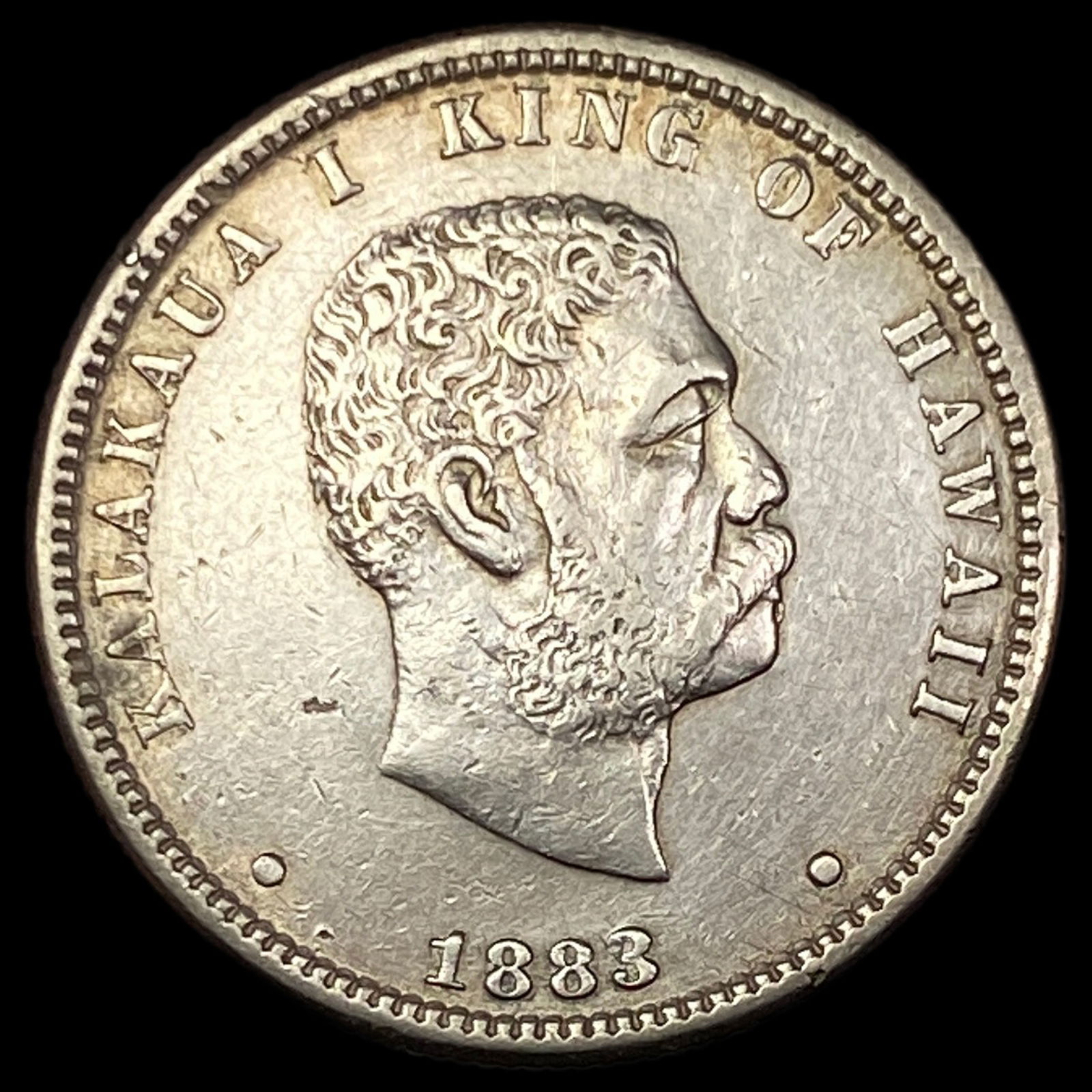 1883 Hawaii Silver 1/4 Dollar CLOSELY  UNCIRCULATED (1 of 2)