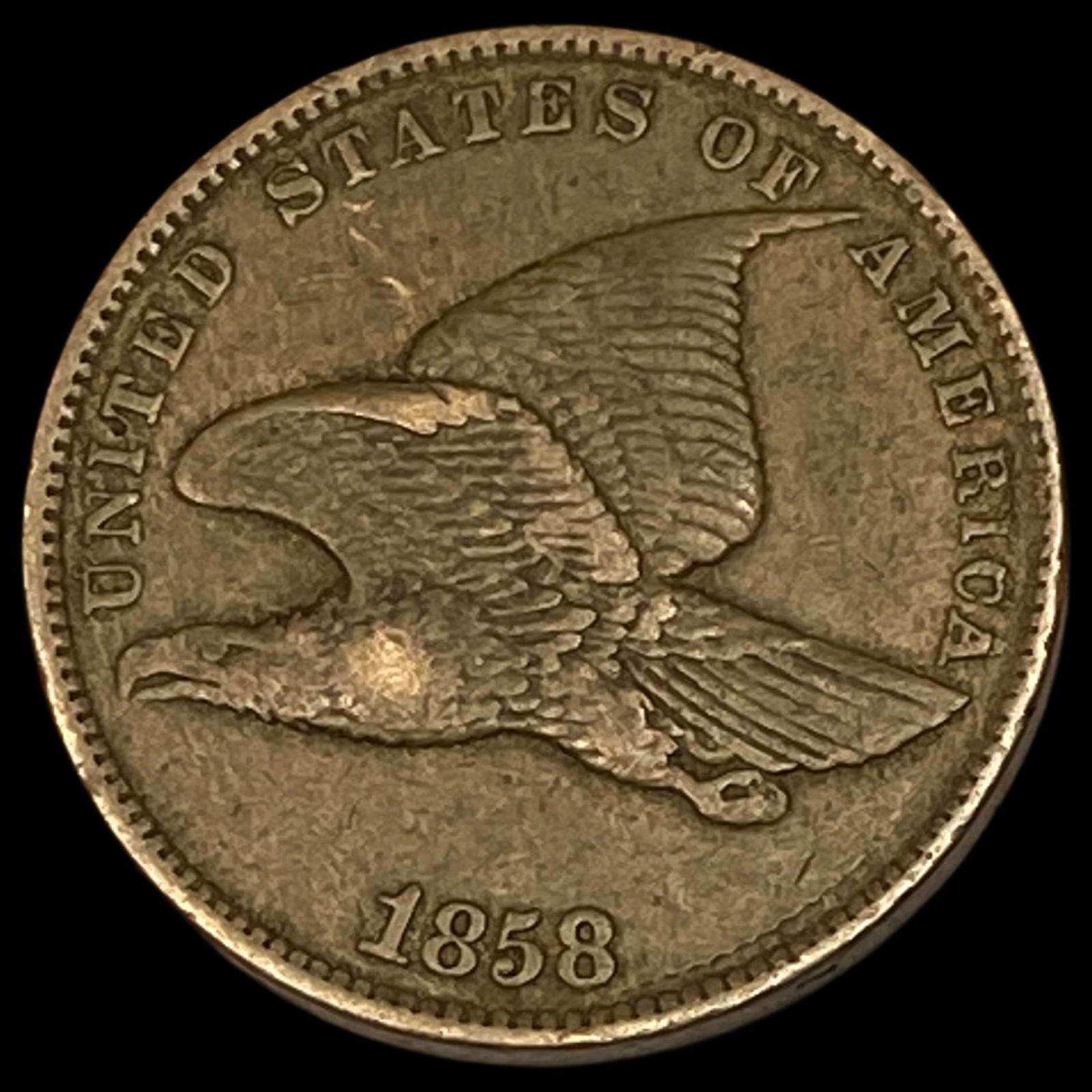 1858 Flying Eagle Cent NEARLY UNCIRCULATED (1 of 2)