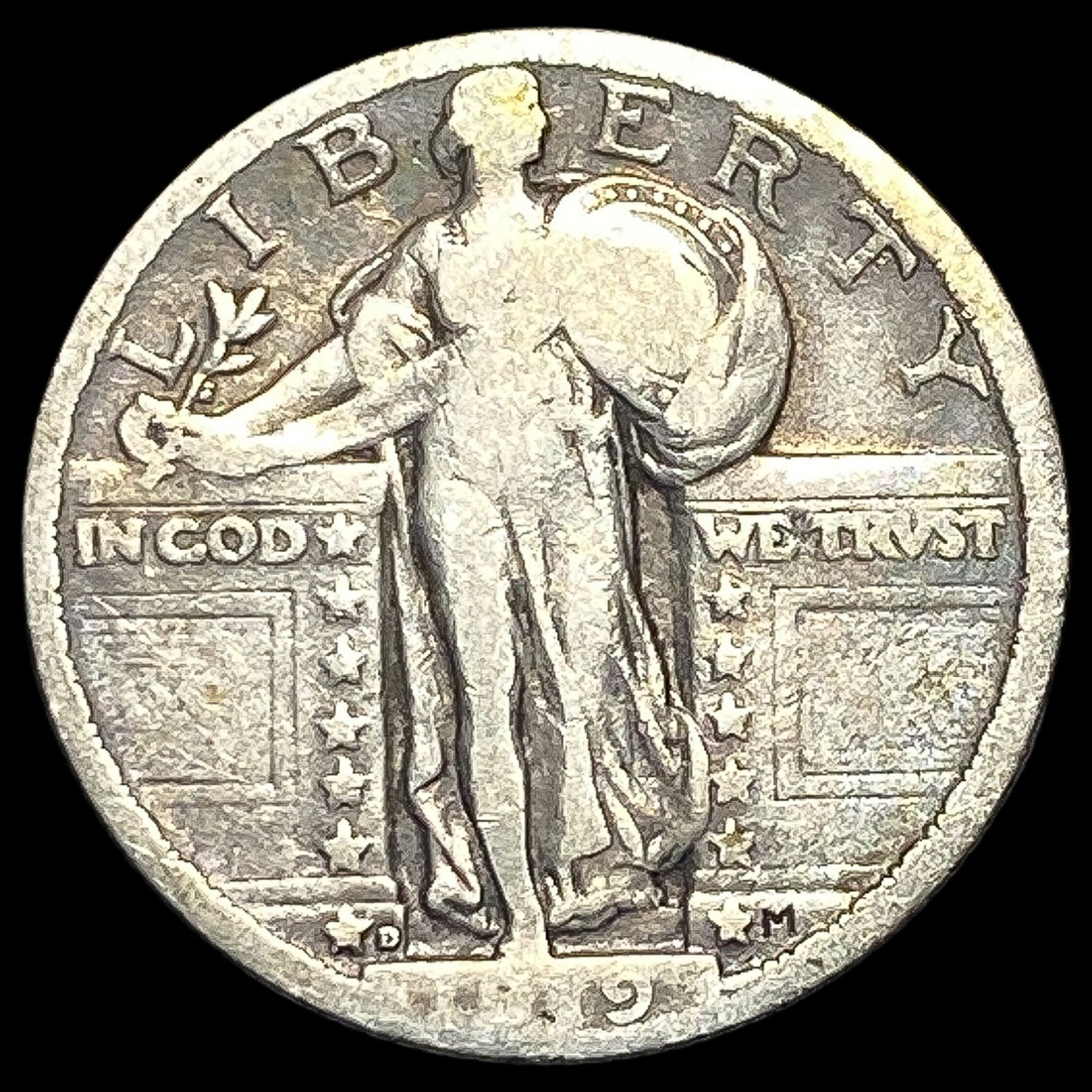 1919-D Standing Liberty Quarter LIGHTLY CIRCULATED (1 of 2)