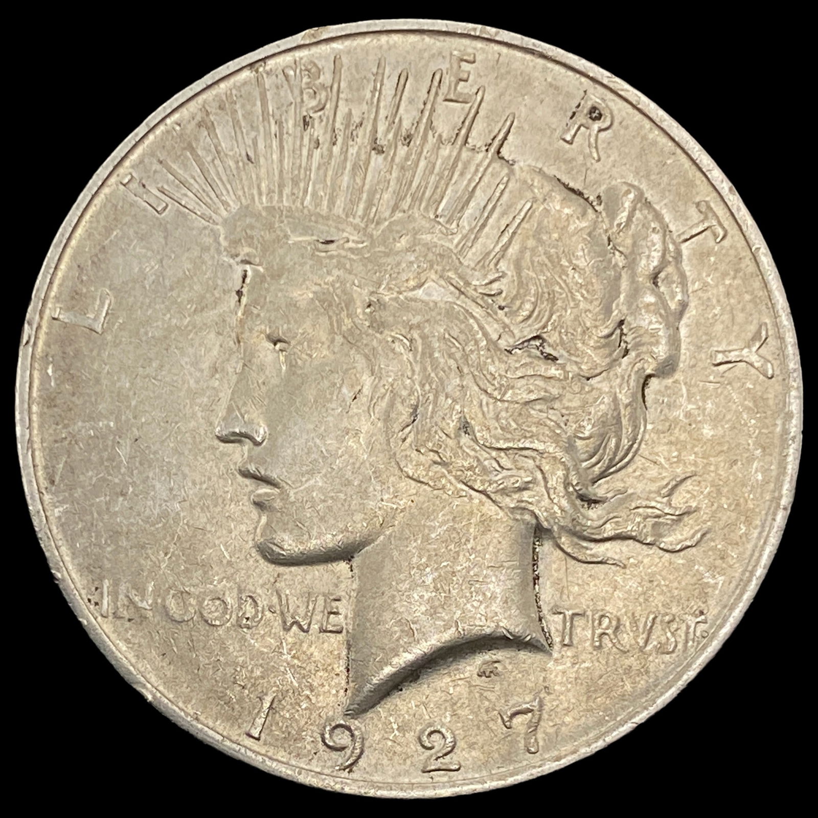 1927-D Peace Silver Dollar NEARLY UNCIRCULATED (1 of 2)