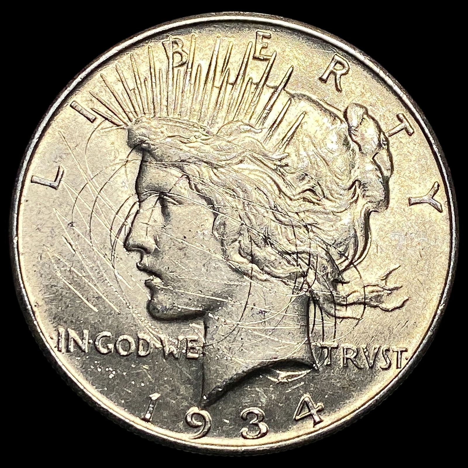 1934-D Silver Peace Dollar CHOICE AU (1 of 2)