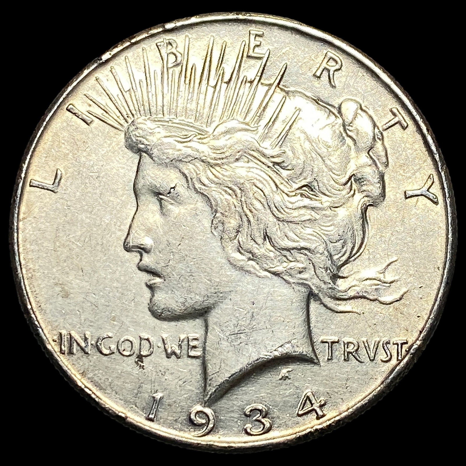 1934 Silver Peace Dollar CHOICE AU (1 of 2)