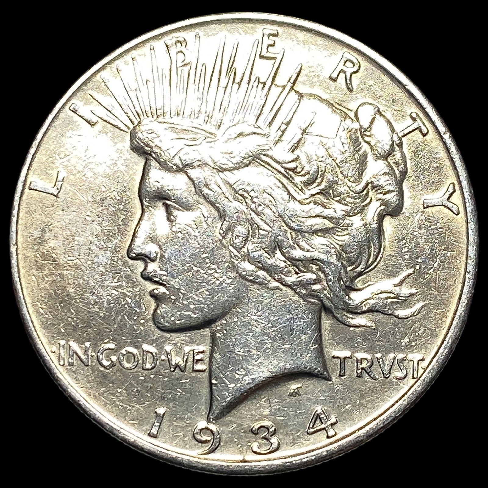 1934 Silver Peace Dollar CHOICE AU (1 of 2)