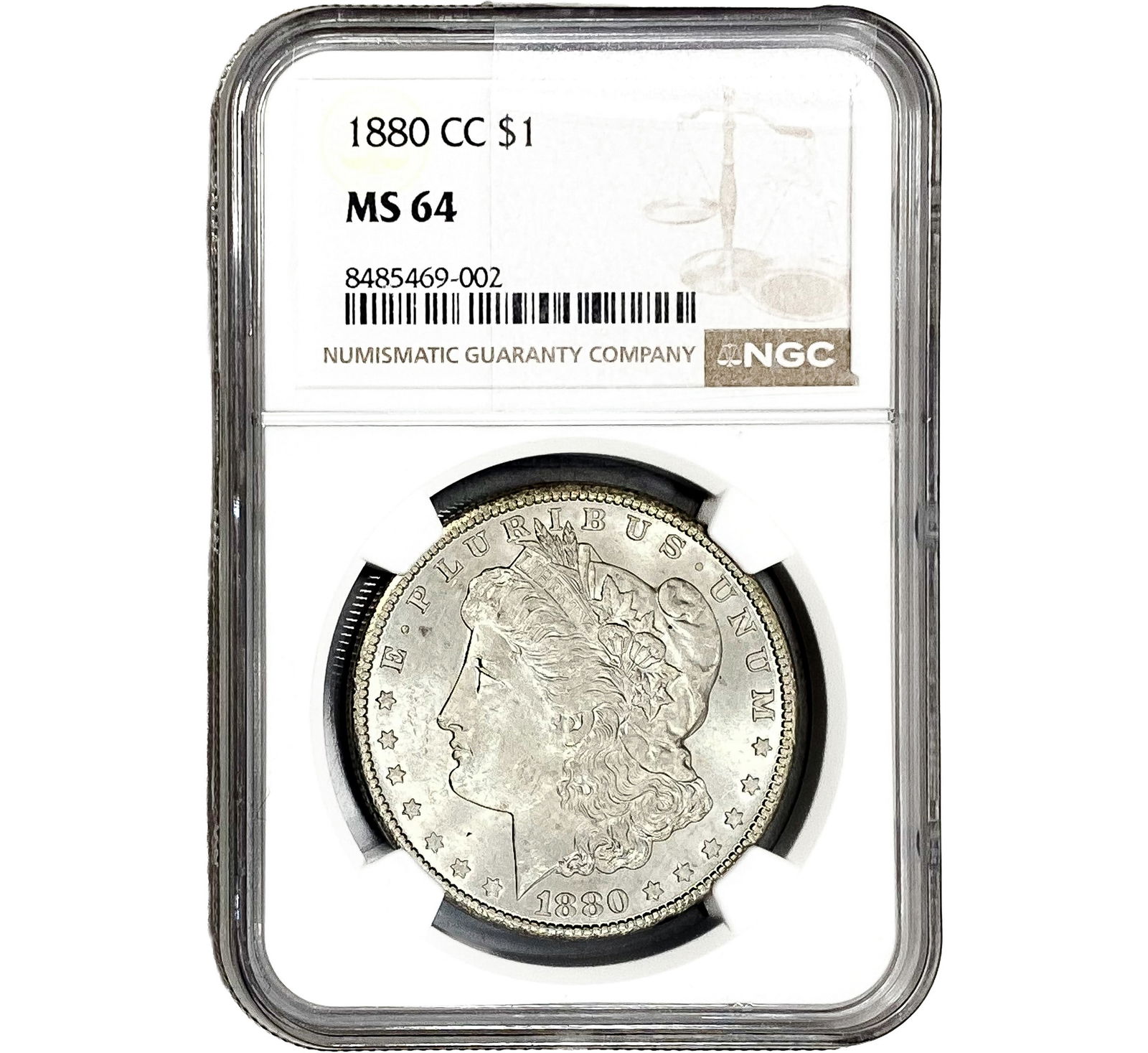 1880-CC Morgan Silver Dollar NGC MS64 (1 of 2)
