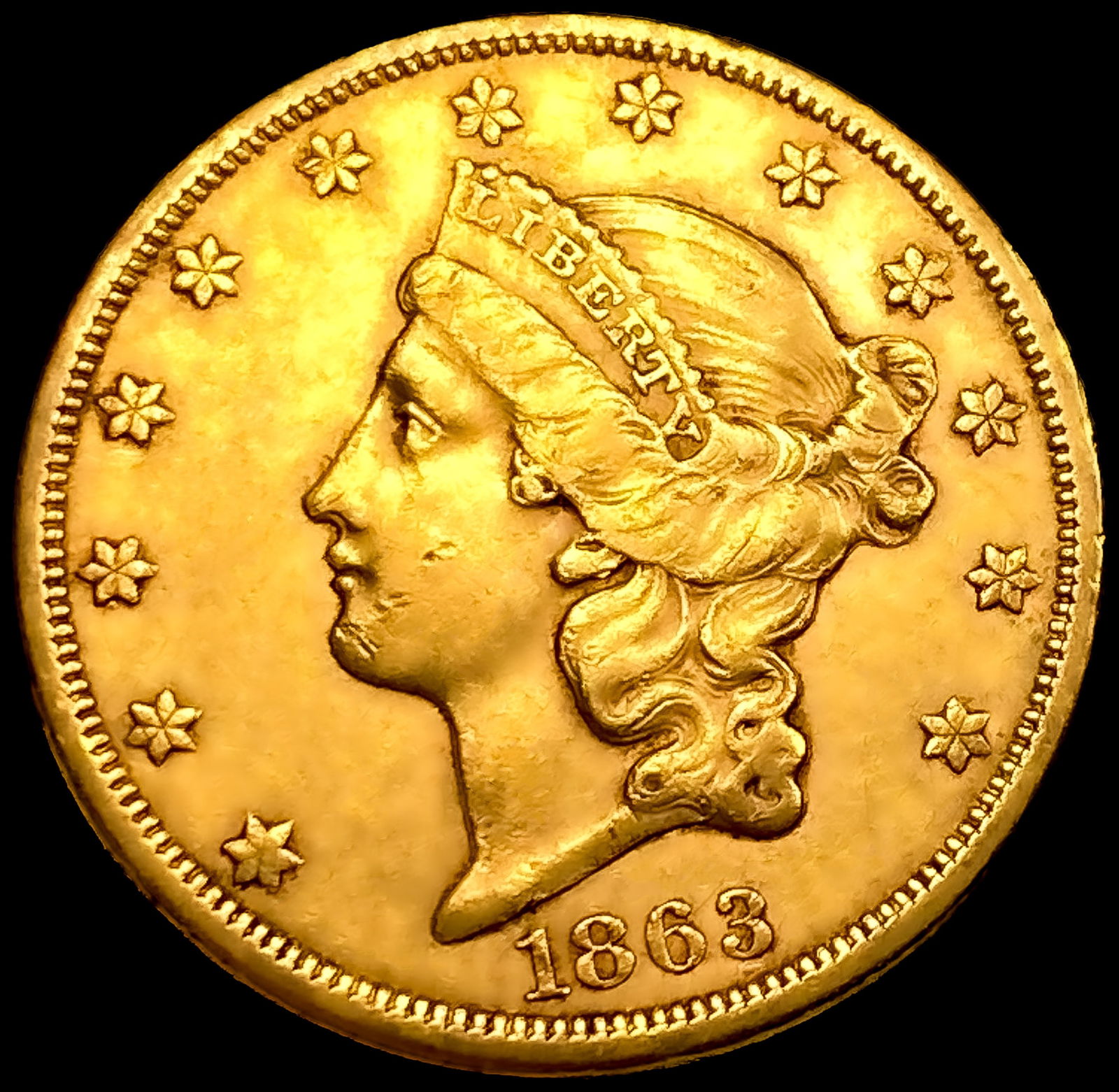 1863-S $20 Gold Double Eagle (1 of 2)