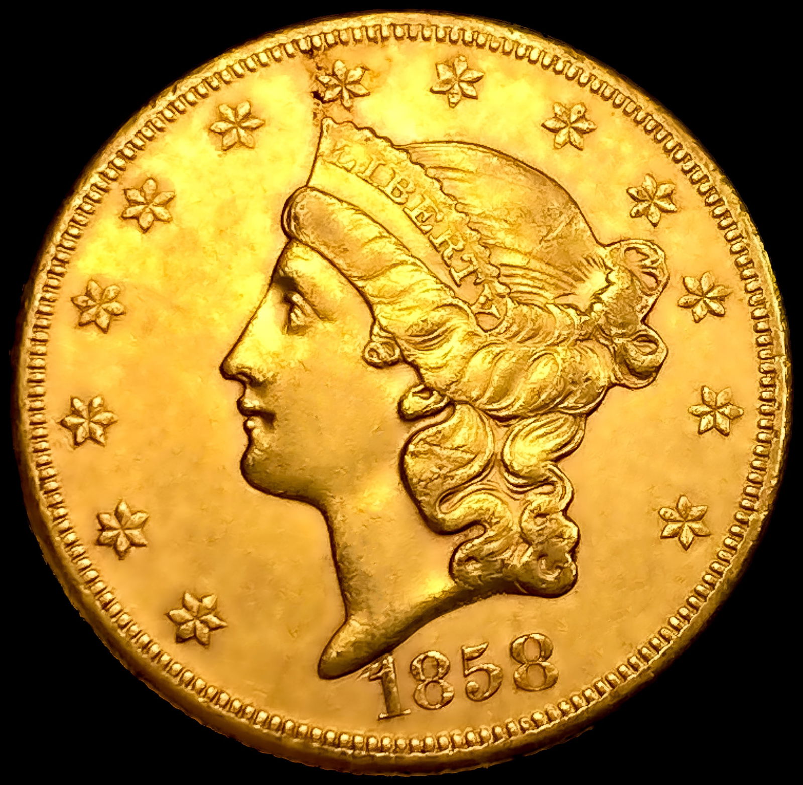 1858-S $20 Gold Double Eagle (1 of 2)