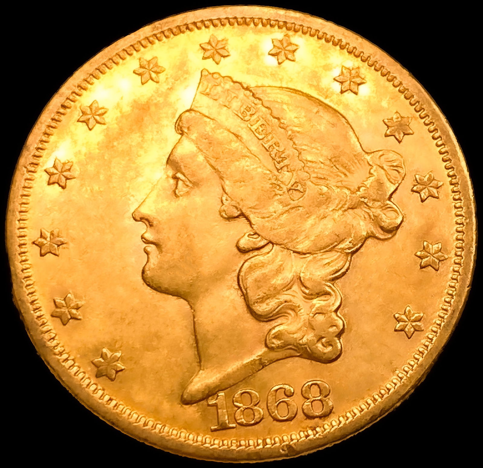 1868 $20 Gold Double Eagle (1 of 2)