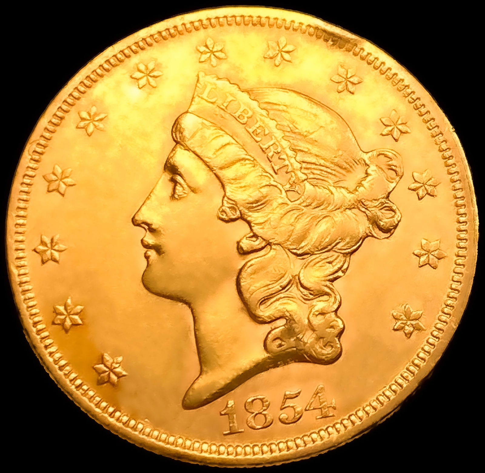 1854 $20 Gold Double Eagle (1 of 2)