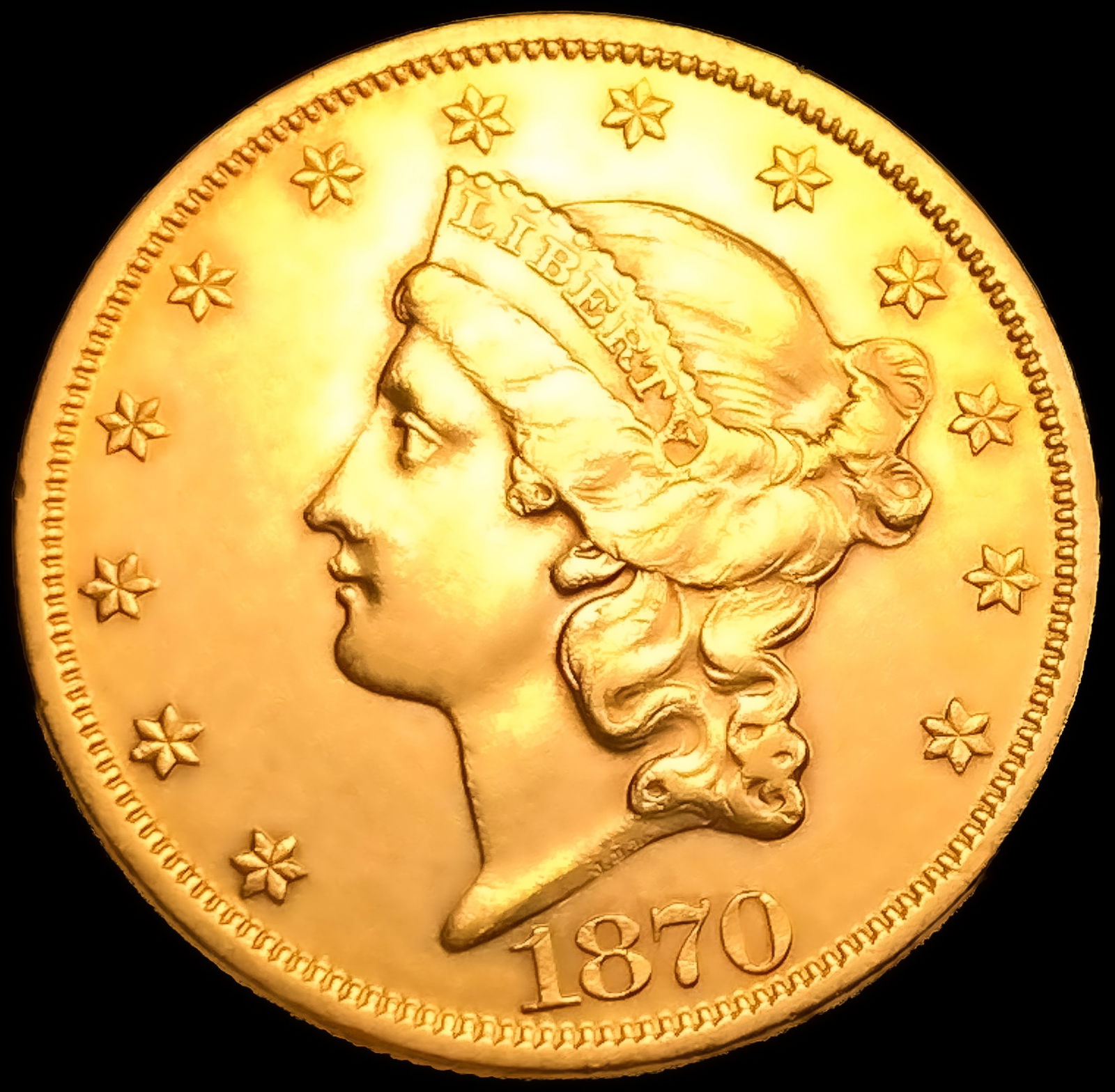 1870 $20 Gold Double Eagle (1 of 2)
