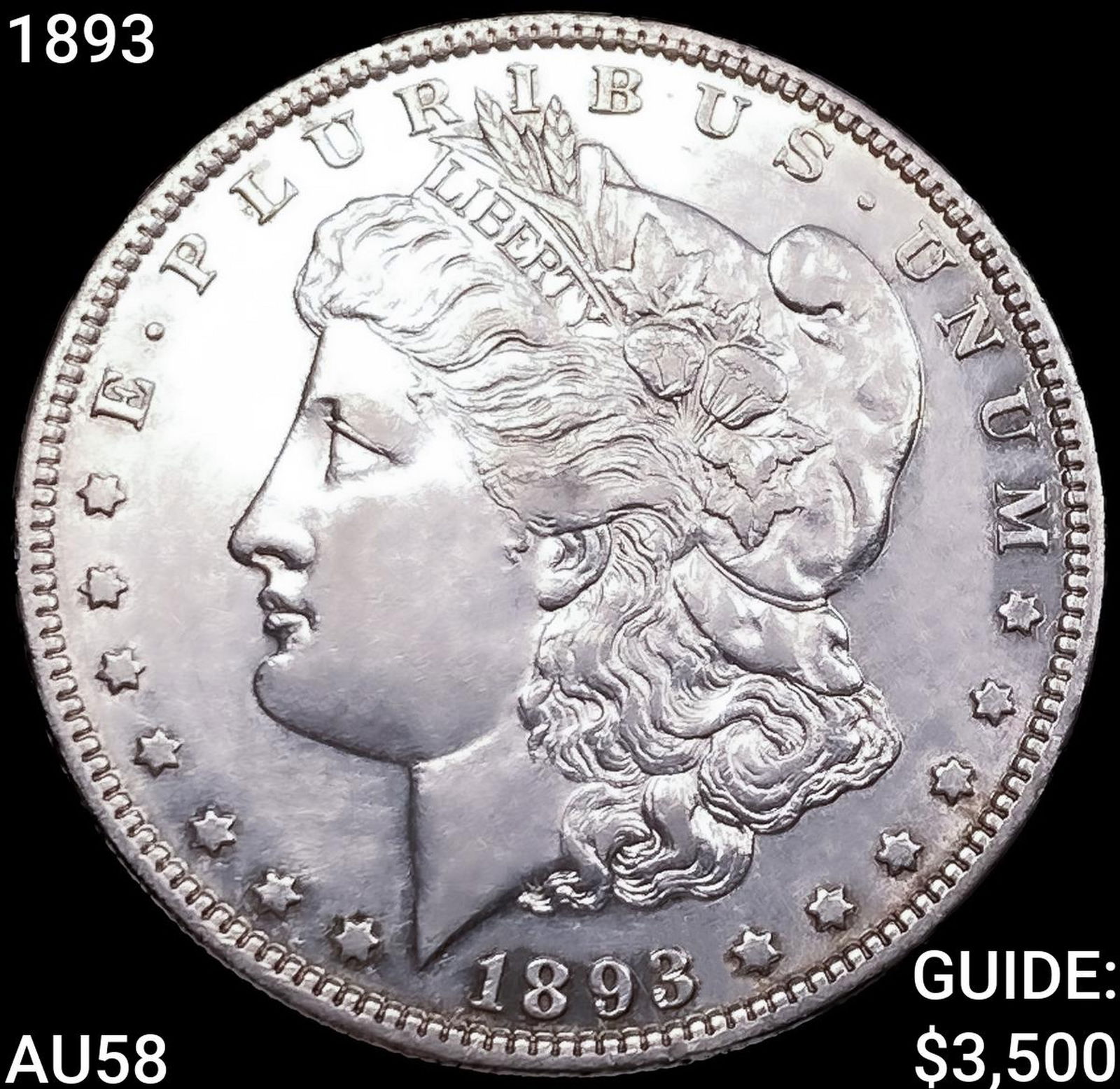 1893 Morgan Silver Dollar CHOICE AU (1 of 2)