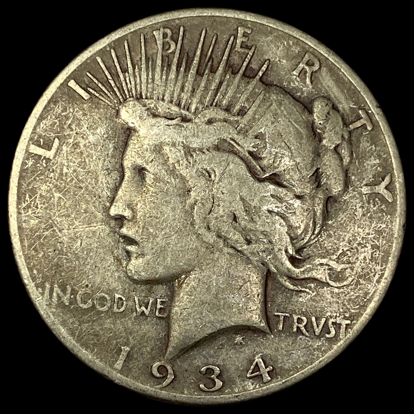 1934-S Silver Peace Dollar LIGHTLY CIRCULATED (1 of 2)