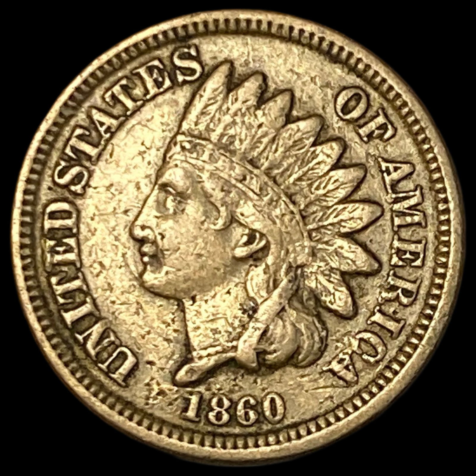 1860 Indian Head Cent ABOUT UNCIRCULATED (1 of 2)