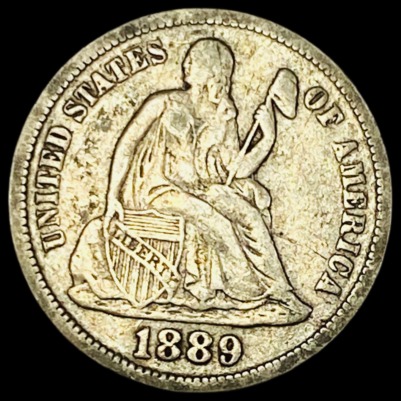 1889 Seated Liberty Dime LIGHTLY CIRCULATED (1 of 2)
