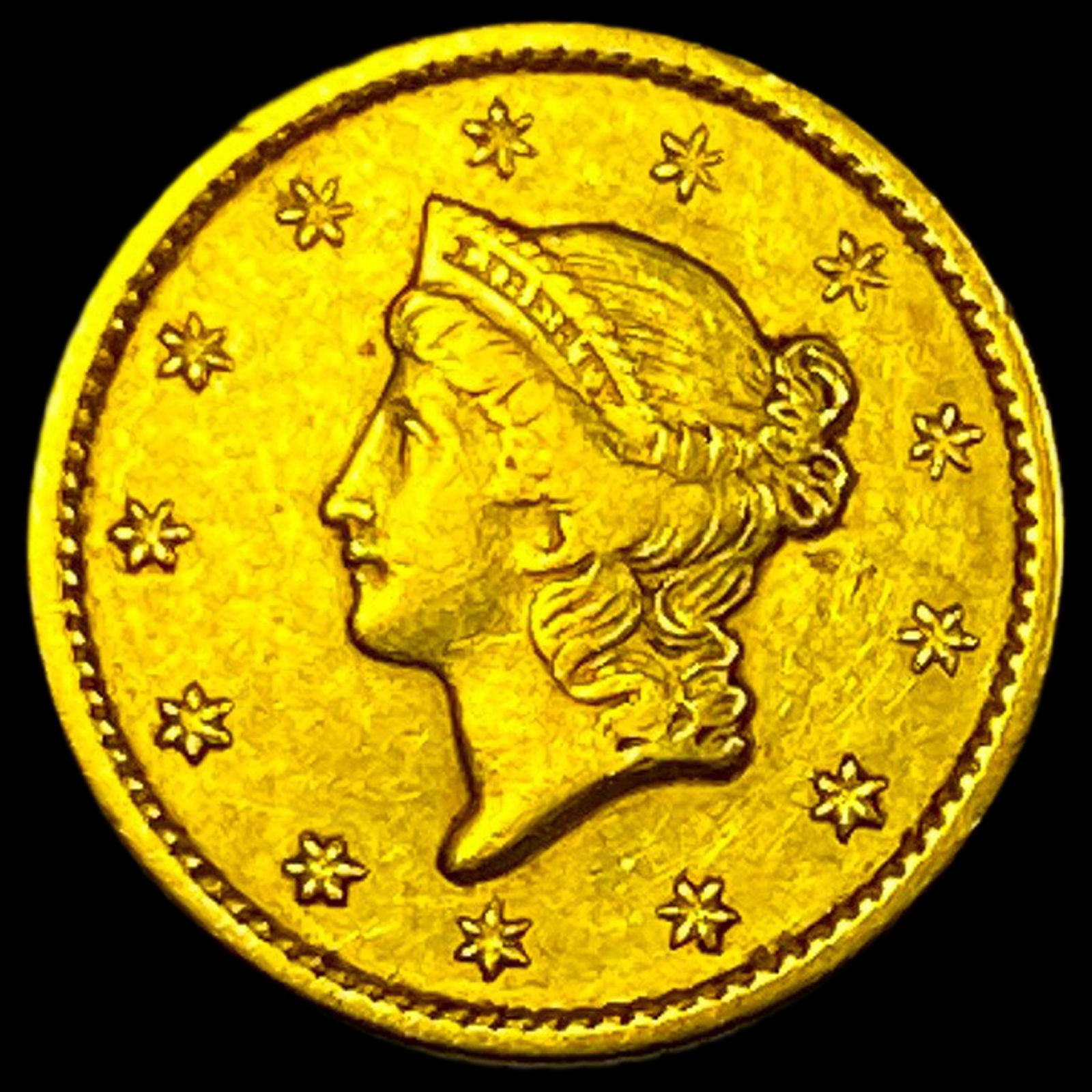 1849 Gold $1 Liberty Type 1 CLOSELY UNCIRCULATED (1 of 2)