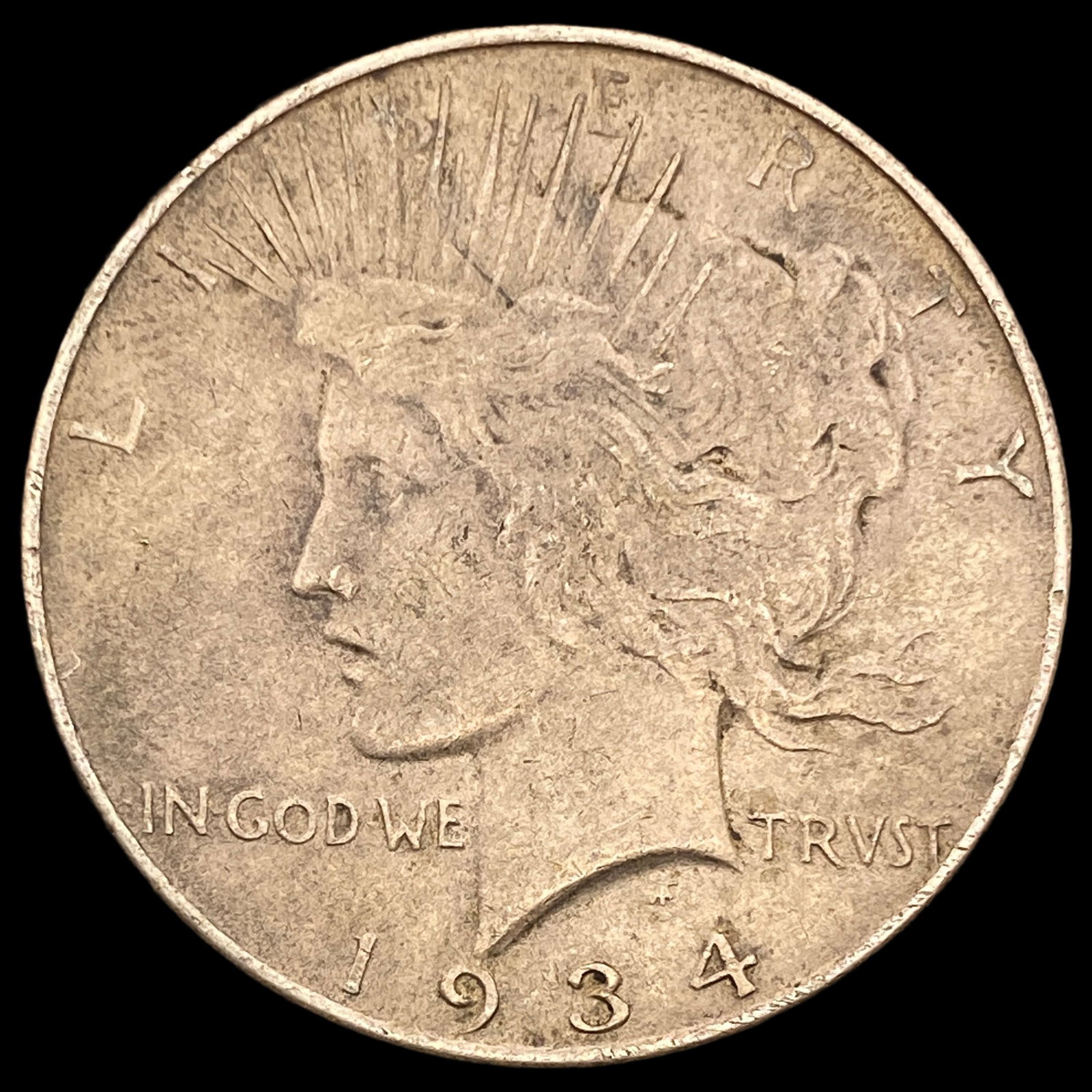 1934 Silver Peace Dollar NEARLY UNCIRCULATED (1 of 2)