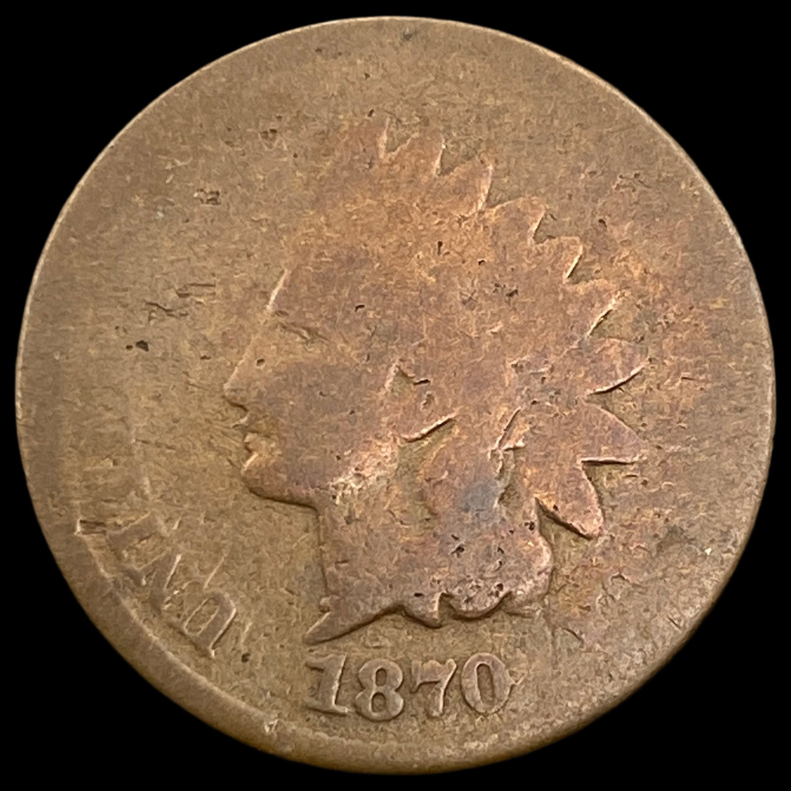 1870 Indian Head Cent LIGHTLY CIRCULATED: 1870 Indian Head Cent LIGHTLY CIRCULATED