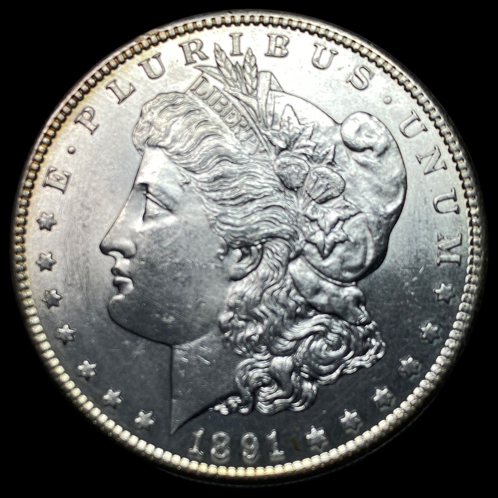1891-S Morgan Silver Dollar CHOICE BU (1 of 2)