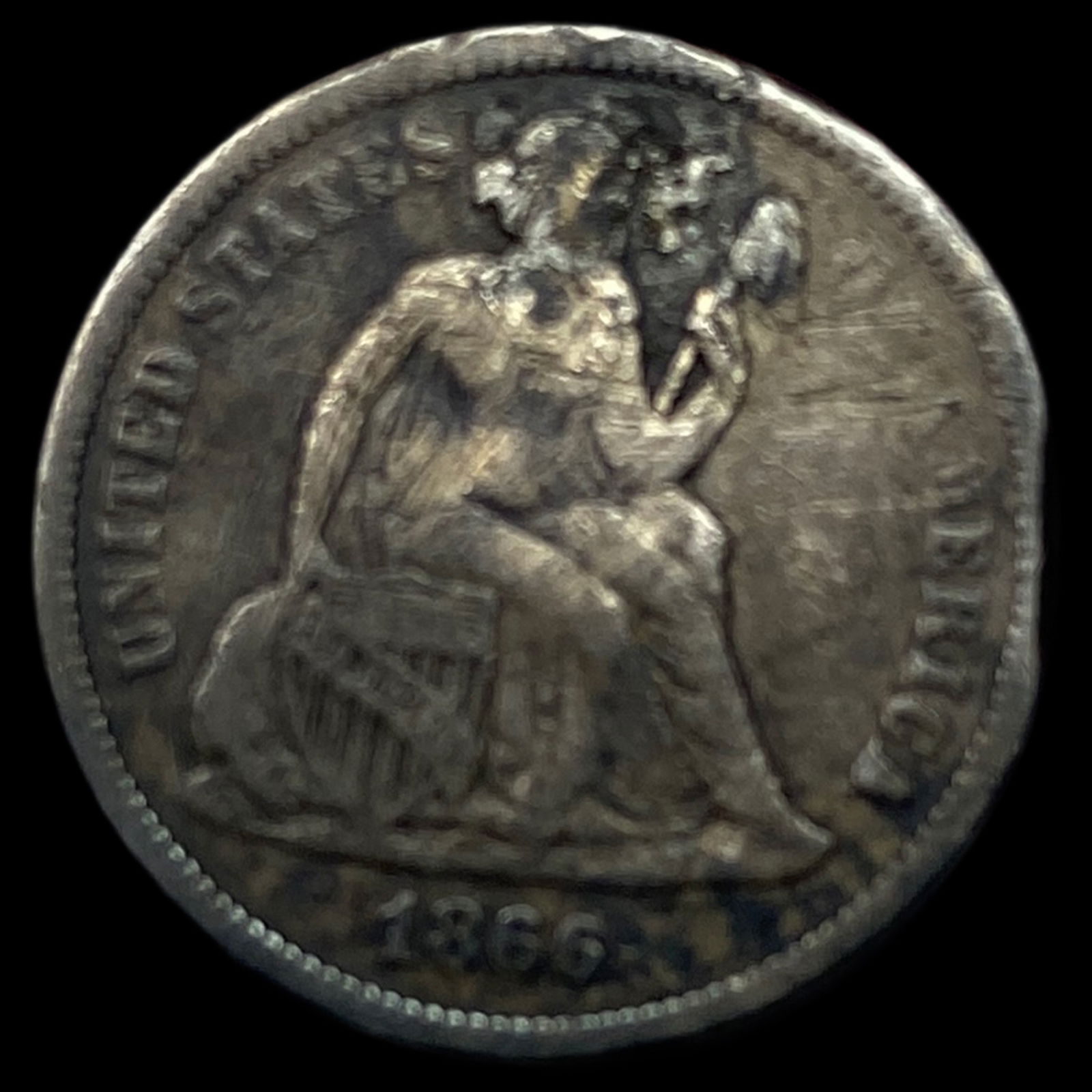 1866 Seated Liberty Dime HIGH GRADE (1 of 2)