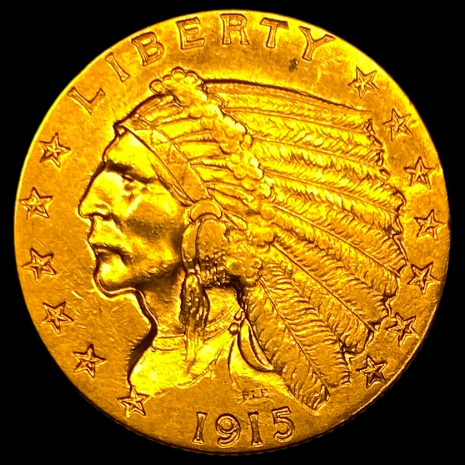 1915 Indian Head Gold $2.5 Quarter Eagle  UNCIRCULATED (1 of 2)