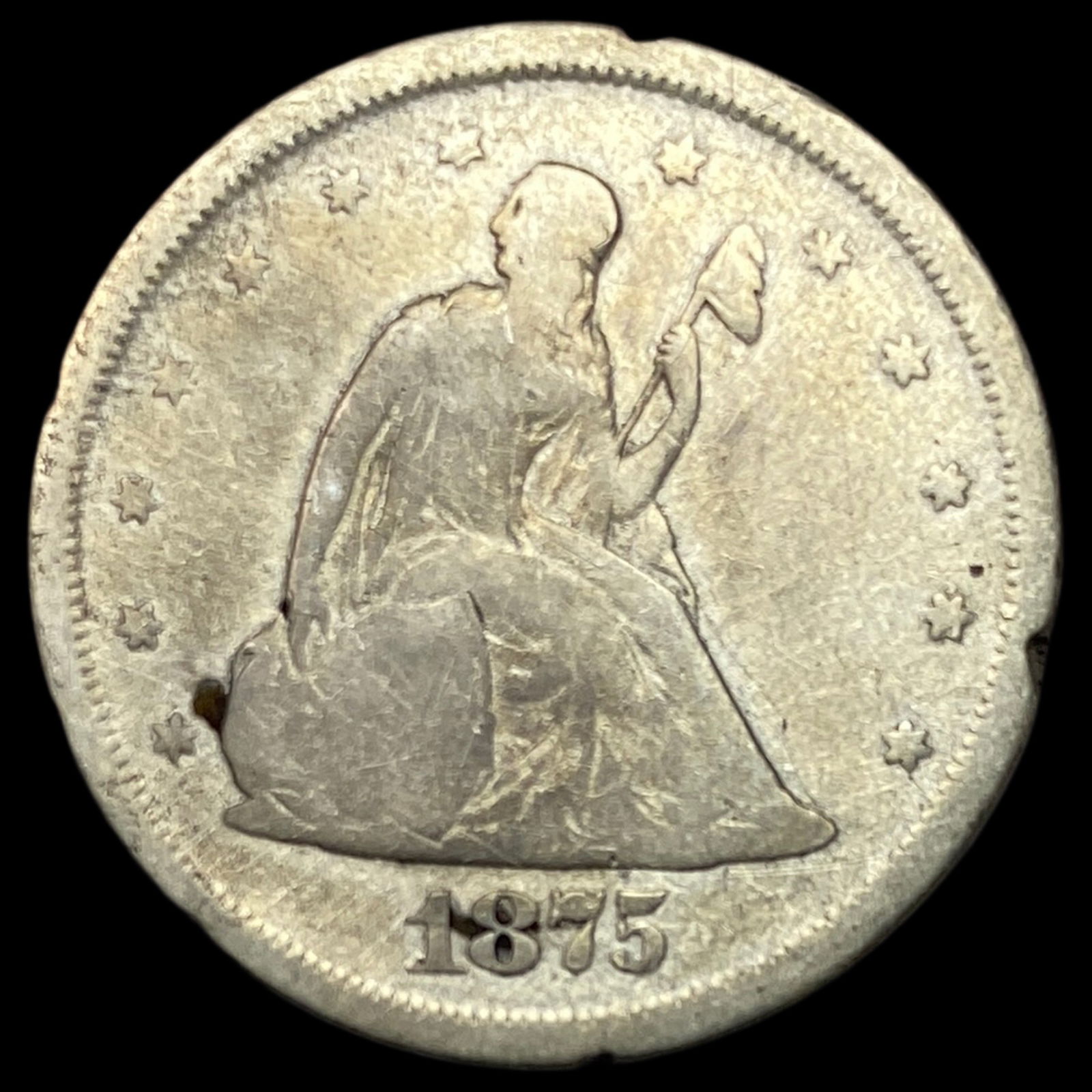 1875-S Silver Twenty Cent Piece NICELY  CIRCULATED (1 of 2)