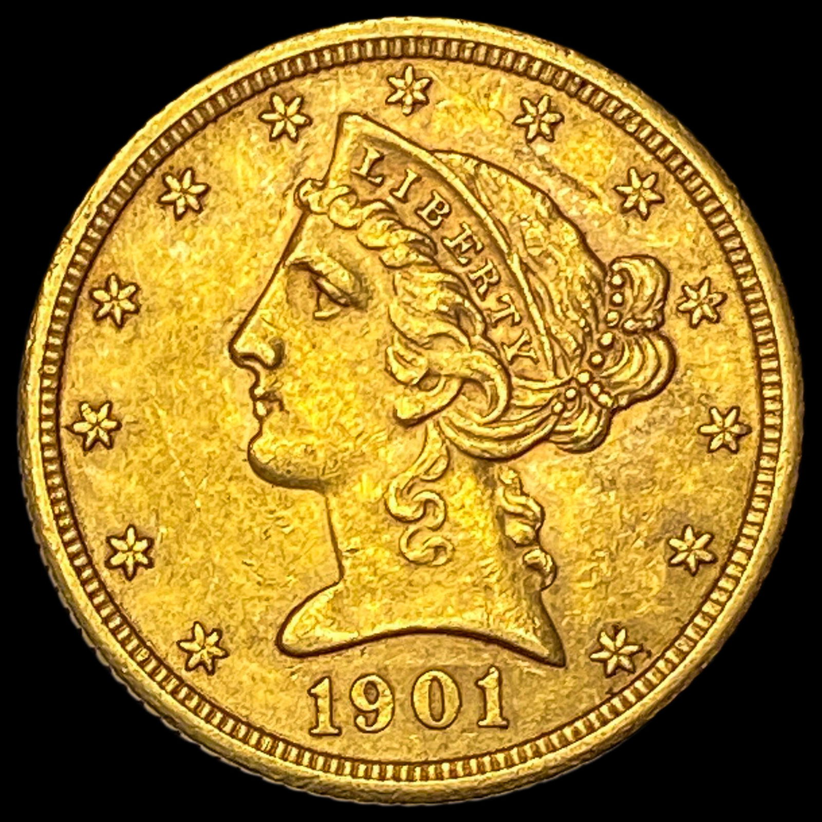 1901-S Gold $5 Liberty Half Eagle  UNCIRCULATED (1 of 2)