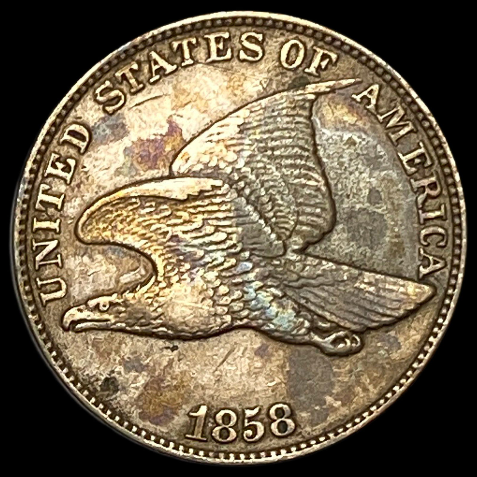 1858 Copper-Nickel Flying Eagle Cent CLOSELY  UNCIRCULATED (1 of 2)