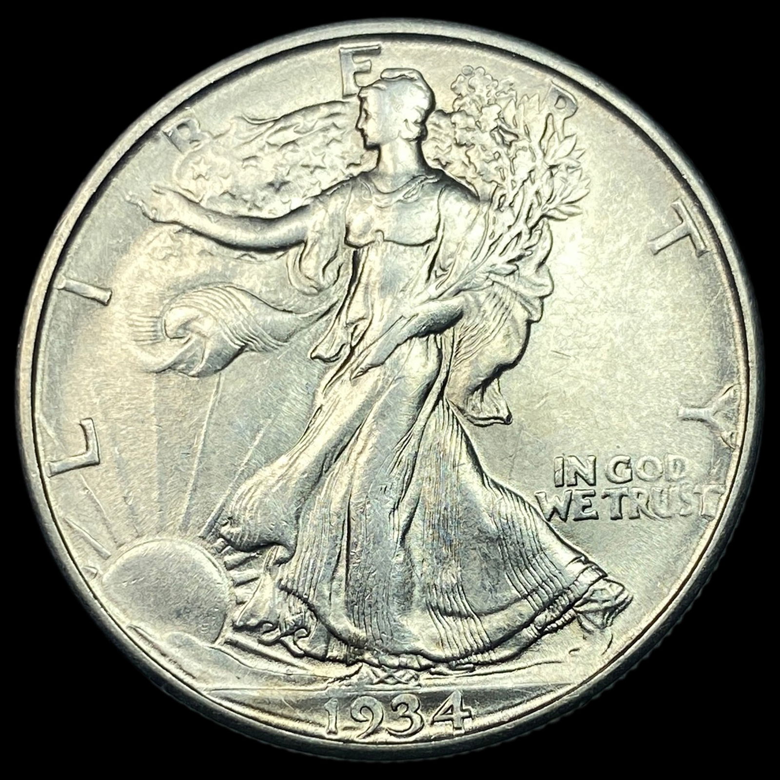 1934-D Silver Walking Liberty Half Dollar  CHOICE AU (1 of 2)