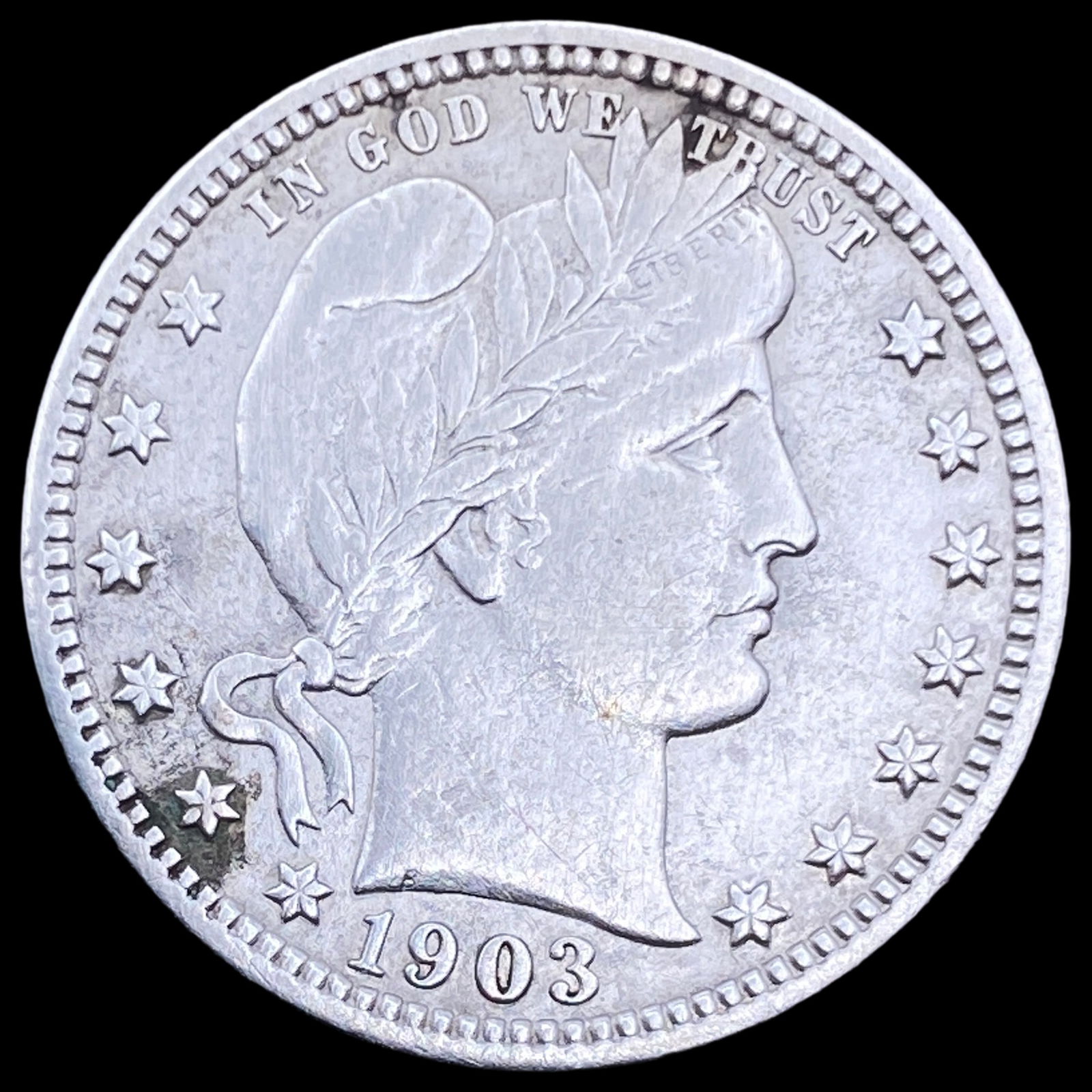 1903 Barber Silver Quarter CLOSELY  UNCIRCULATED (1 of 2)