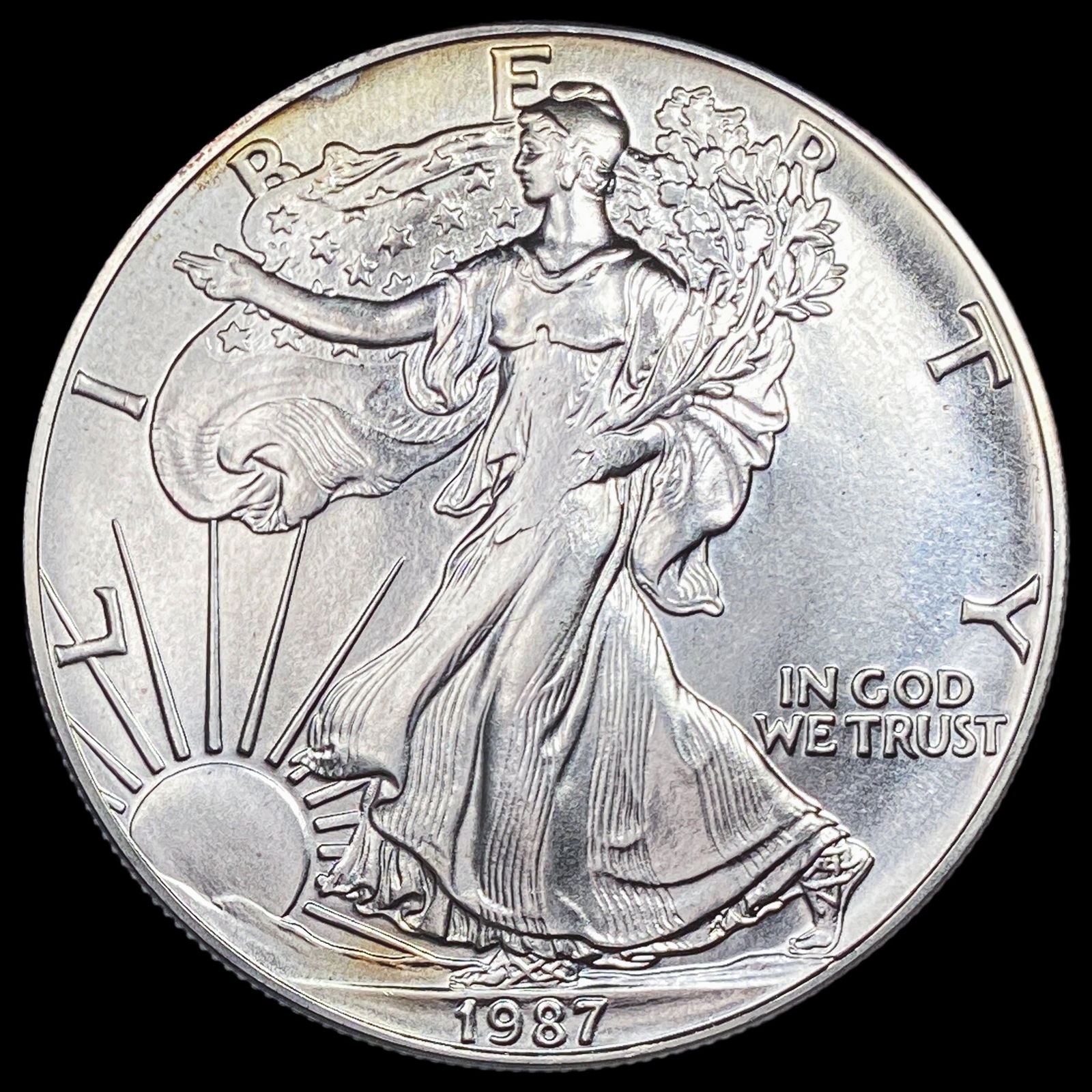 1987 1 oz Silver American Eagle $1 SUPERB GEM  BU (1 of 2)