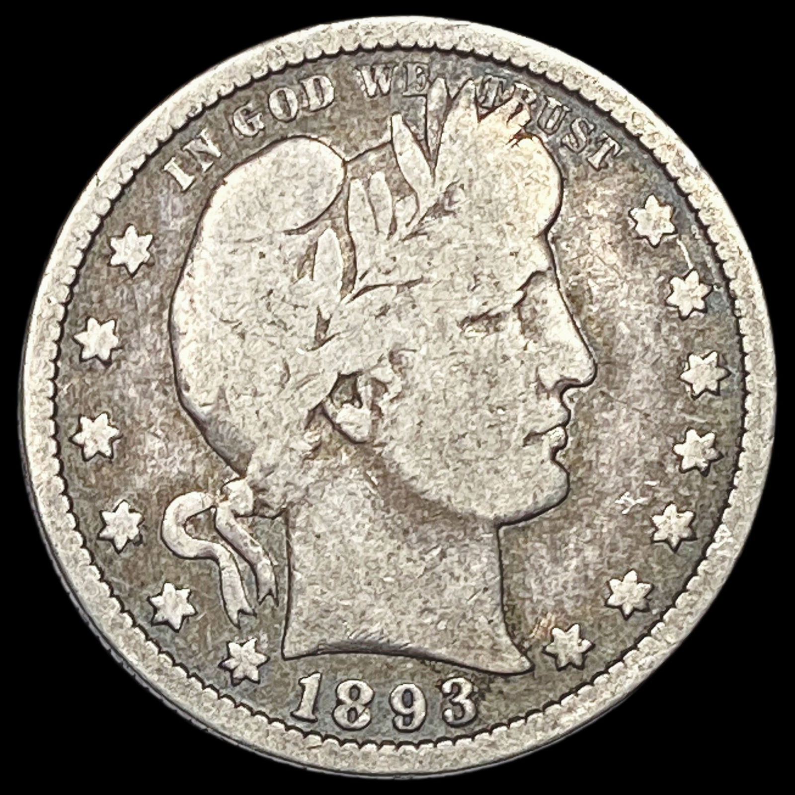 1893 Silver Barber Quarter UNCIRCULATED (1 of 2)