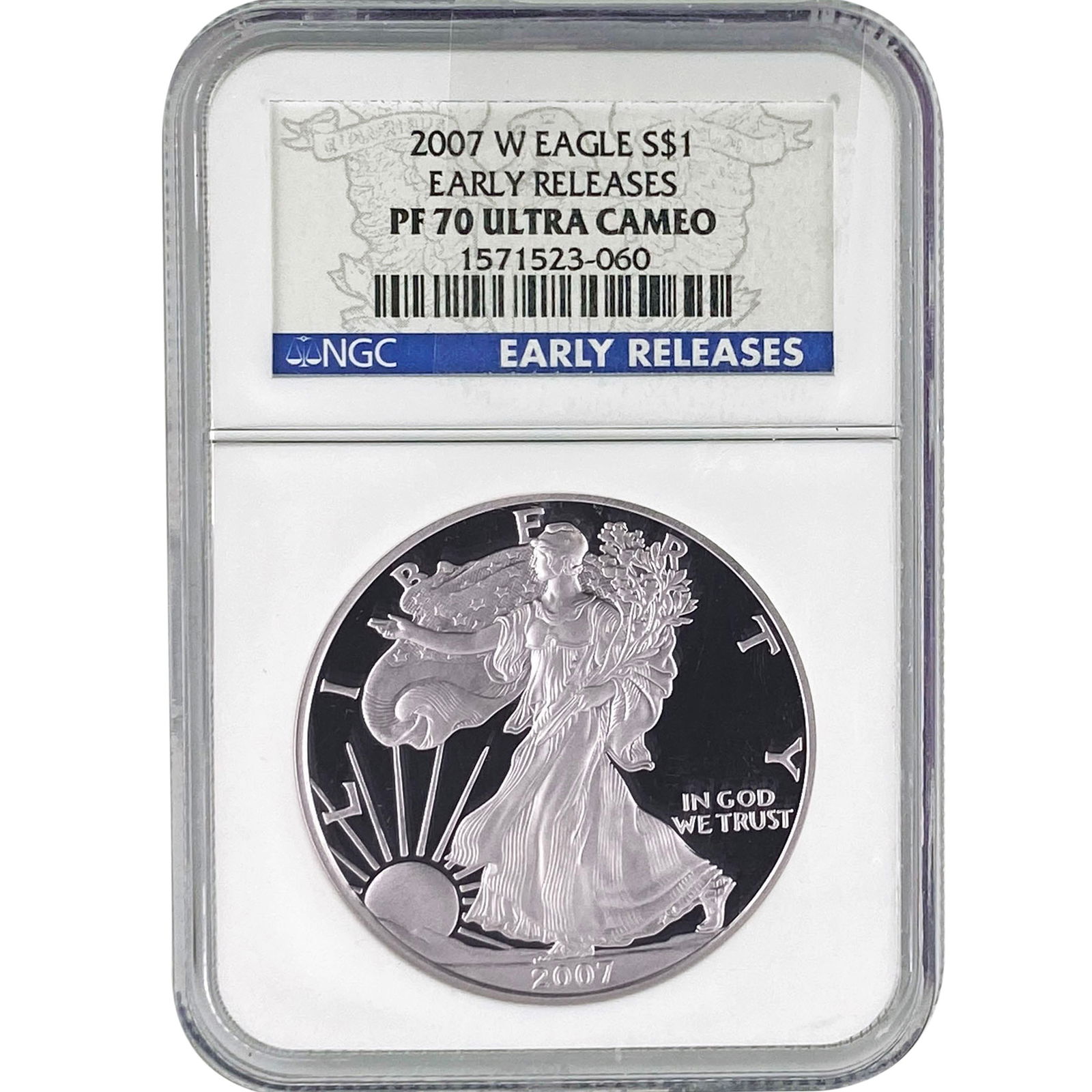 2007 Silver Eagle NGC PF70 Ultra Cameo (1 of 2)