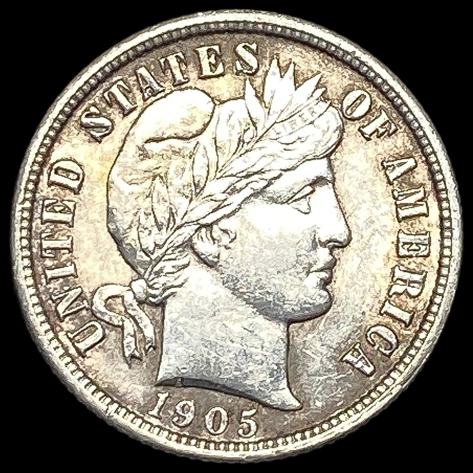 1905 Barber Dime CHOICE AU (1 of 2)