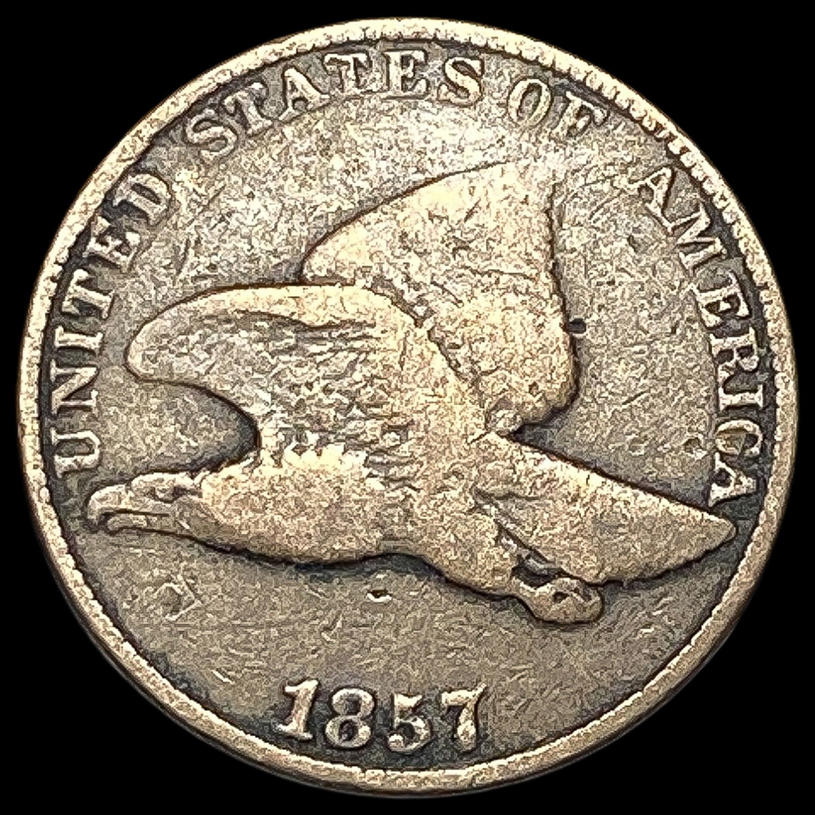 1857 Flying Eagle Cent NICELY CIRCULATED (1 of 2)