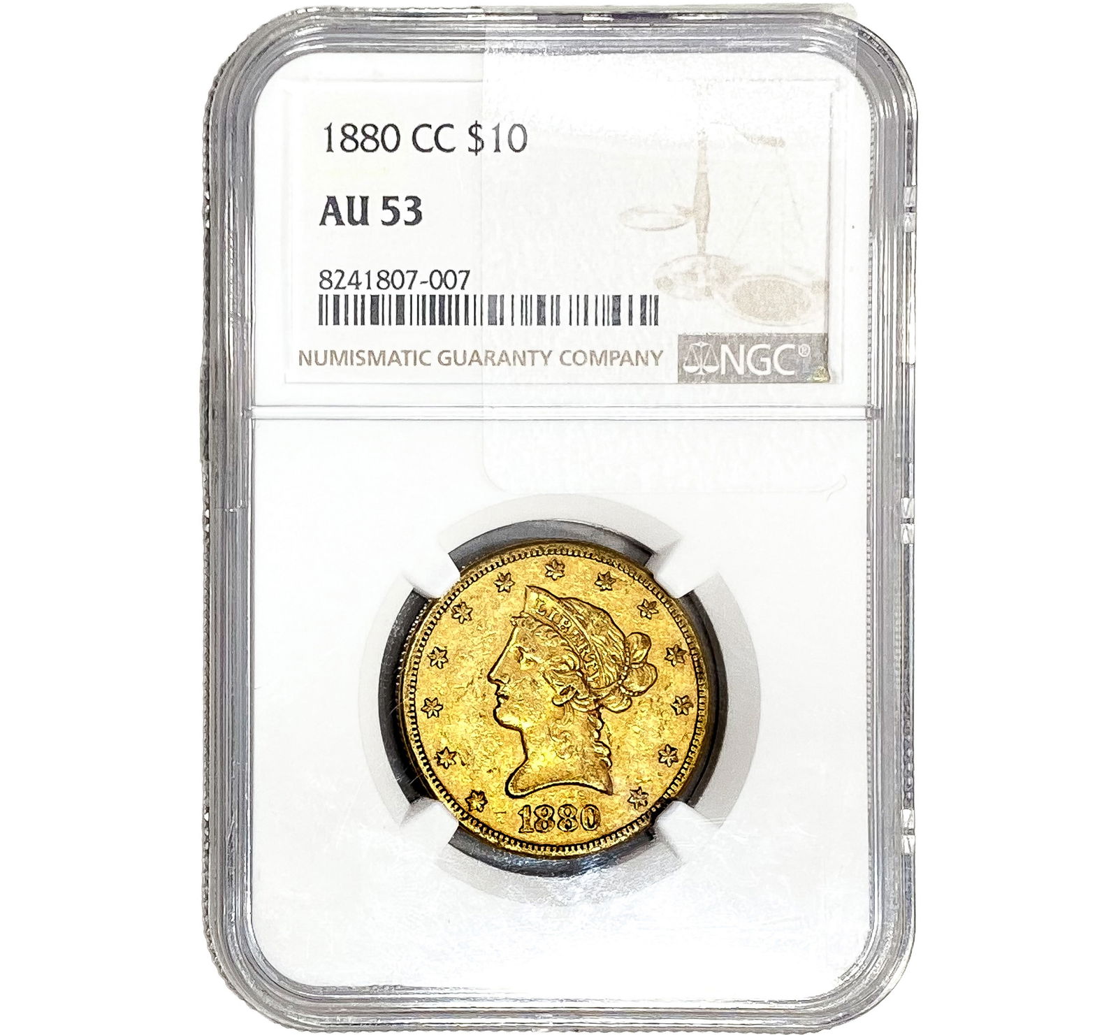 1880-CC Morgan Silver Dollar NGC AU53 (1 of 2)