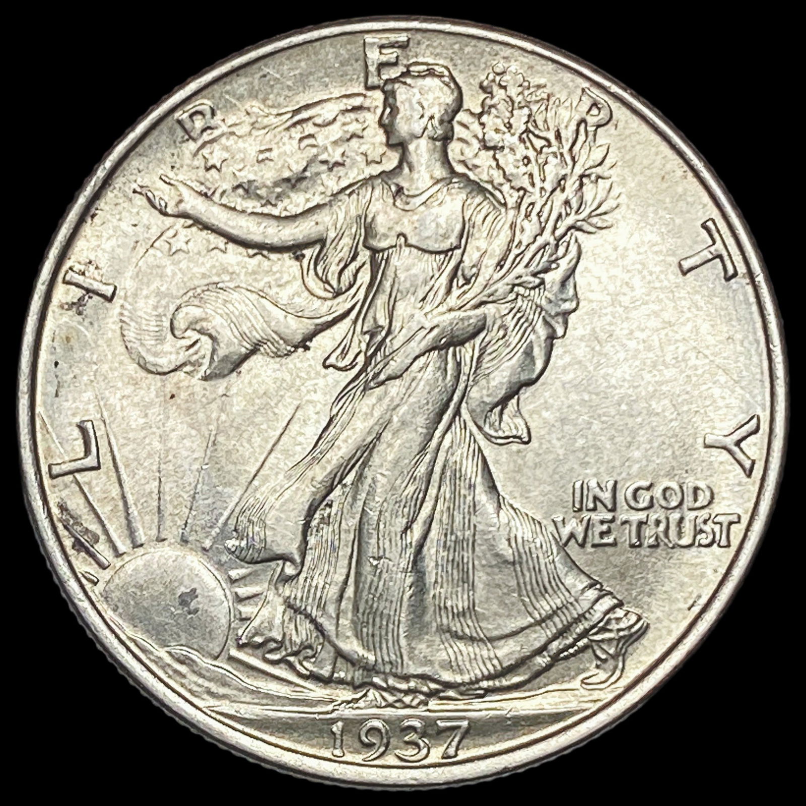 1937 Silver Walking Liberty Half Dollar  UNCIRCULATED (1 of 2)