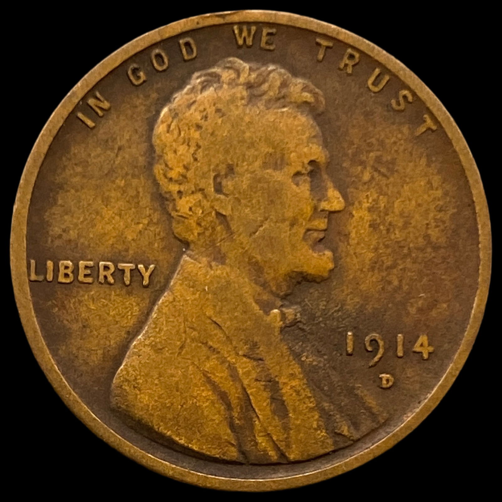 1914-D Lincoln Wheat Cent LIGHTLY CIRCULATED (1 of 2)