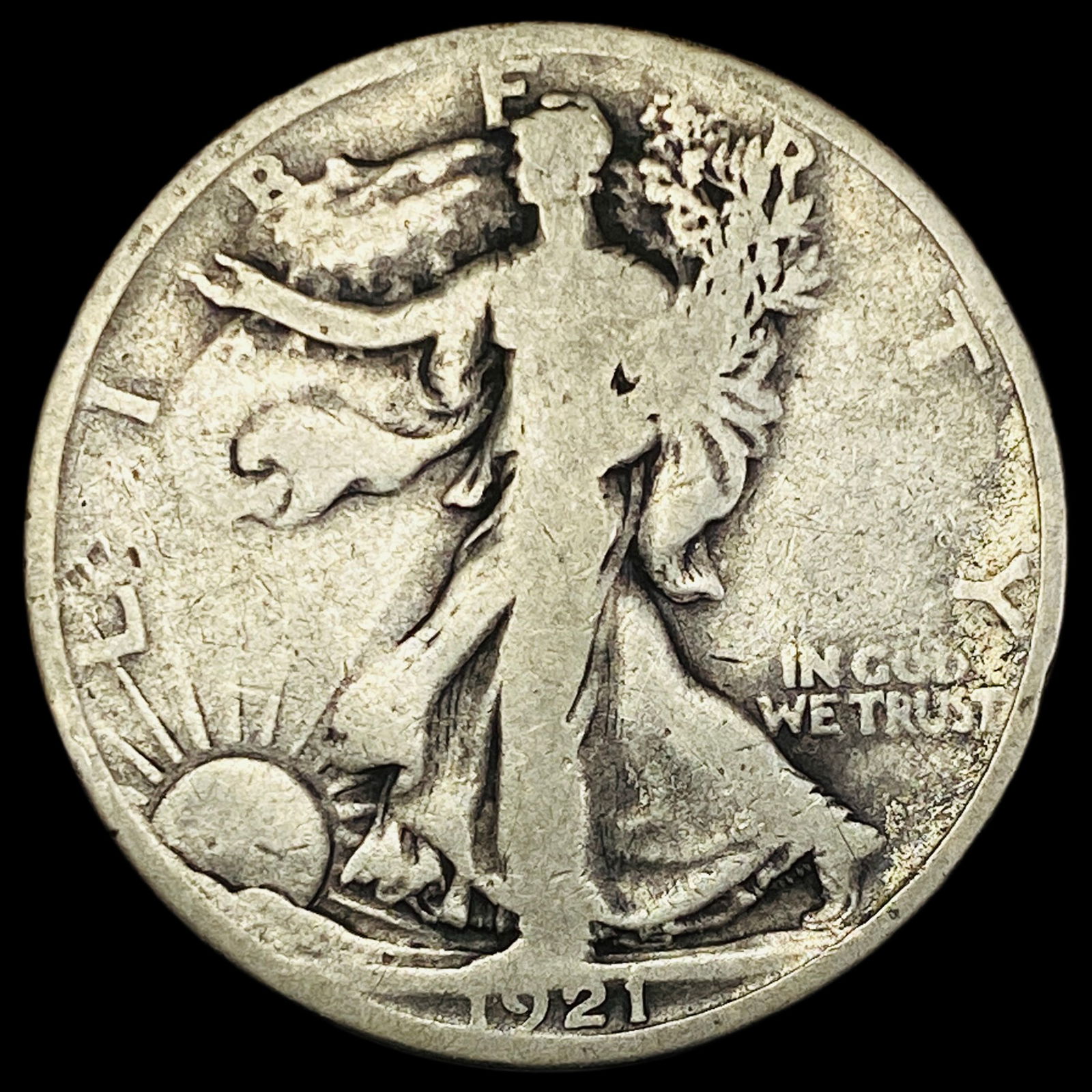 1921 Silver Half Dollar (Walking Liberty)  NICELY CIRCULATED (1 of 2)