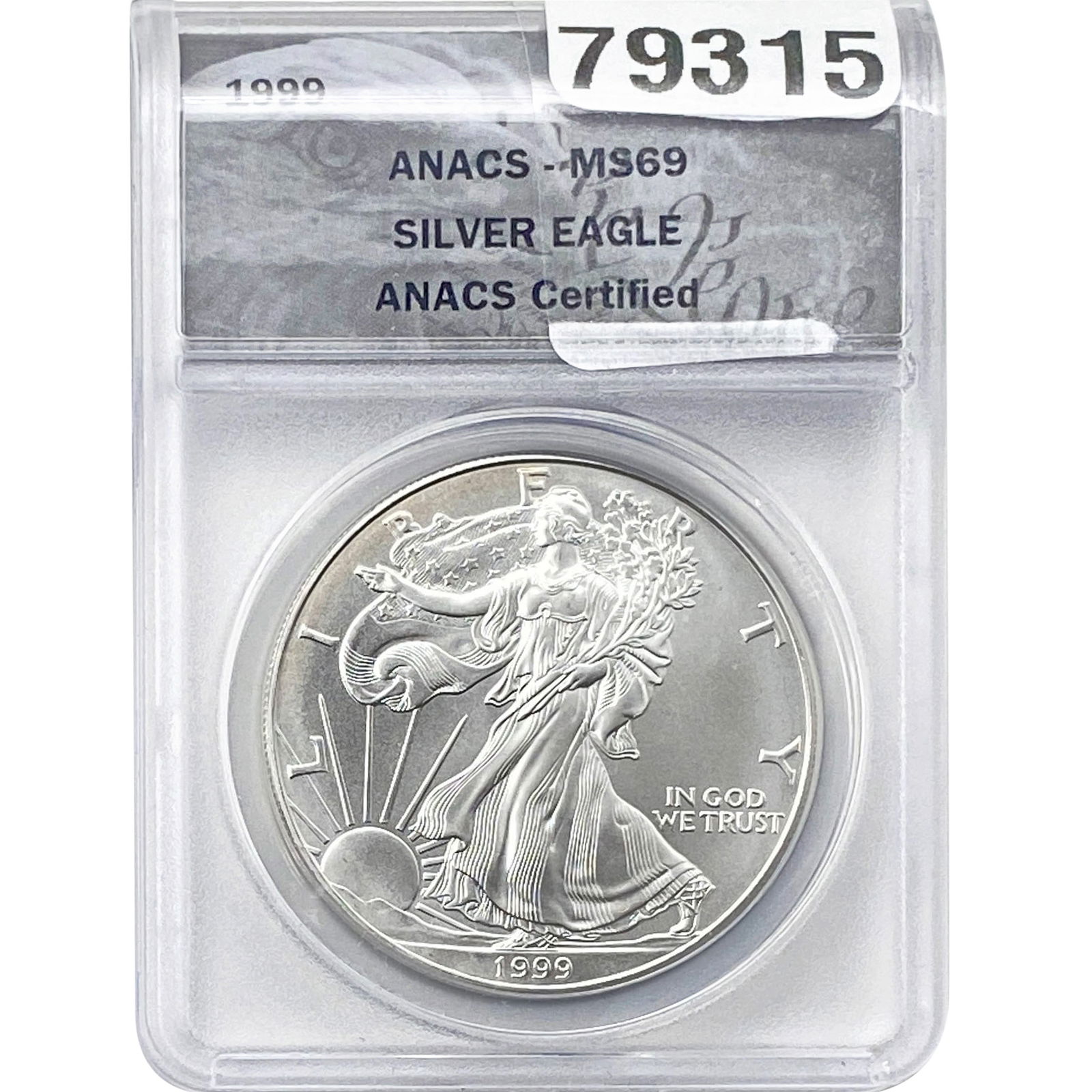 1999 Silver Eagle ANACS MS69 (1 of 2)