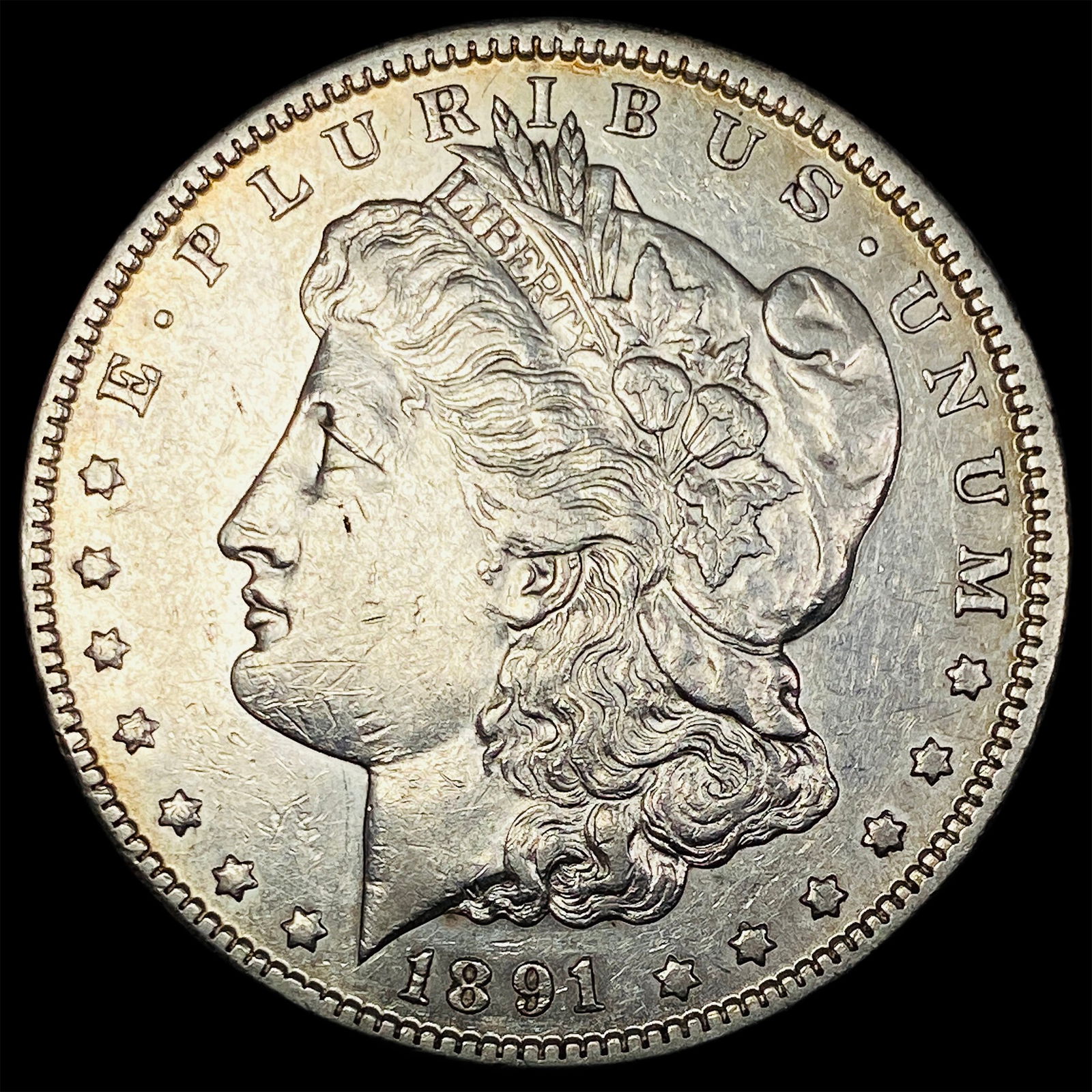 1891-CC Silver Morgan Dollar CLOSELY  UNCIRCULATED (1 of 2)