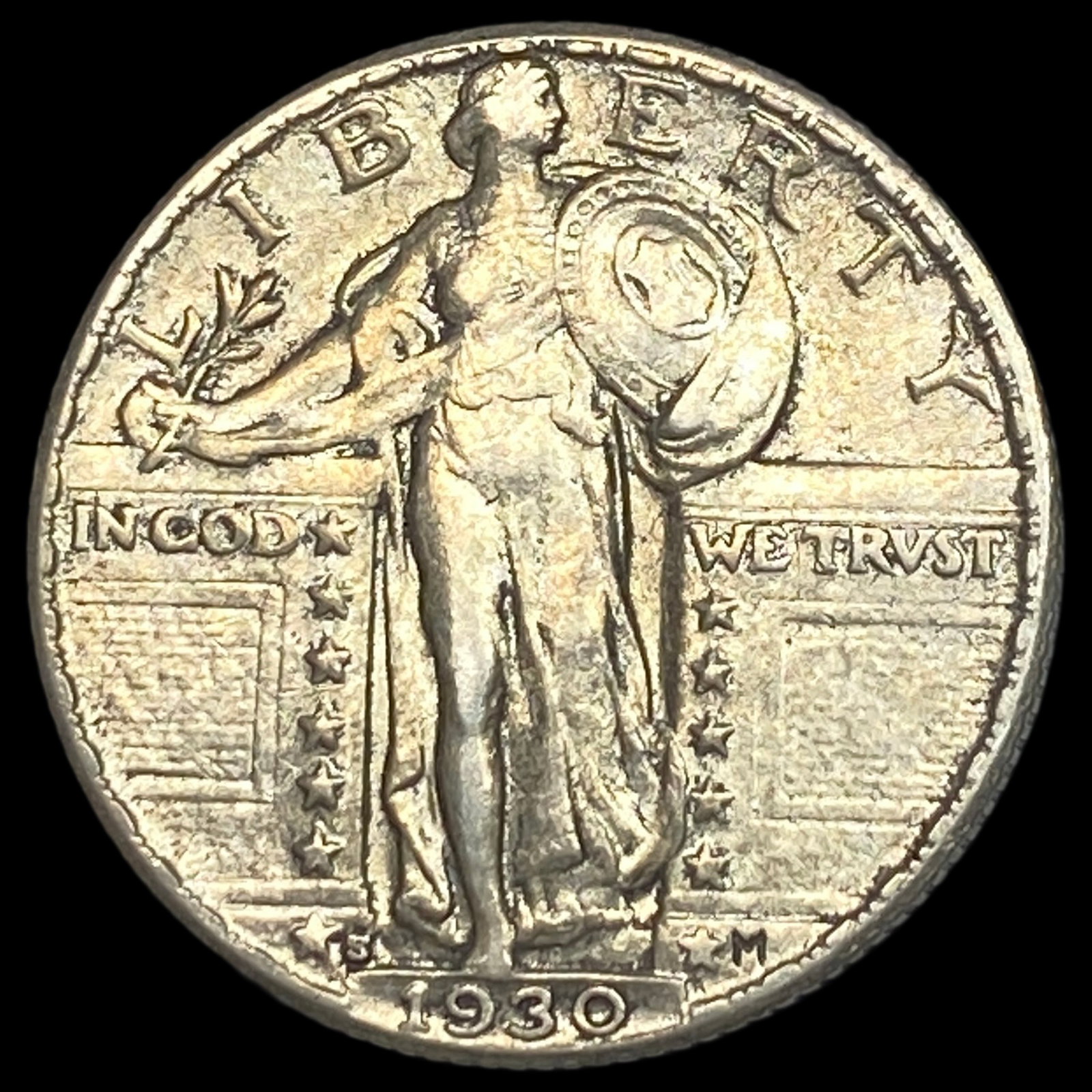 1930-S Silver Standing Liberty Quarter CHOICE AU: 1930-S Silver Standing Liberty Quarter CHOICE AU