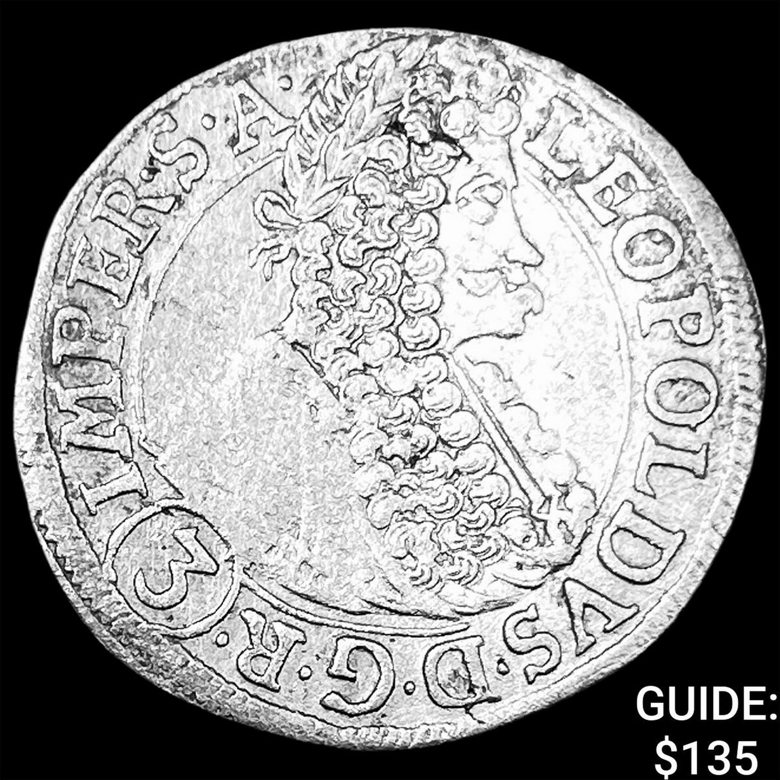 1655-1705 Hungary Leopold Silver 3 Kreuzer CLOSELY UNCIRCULATED (1 of 2)