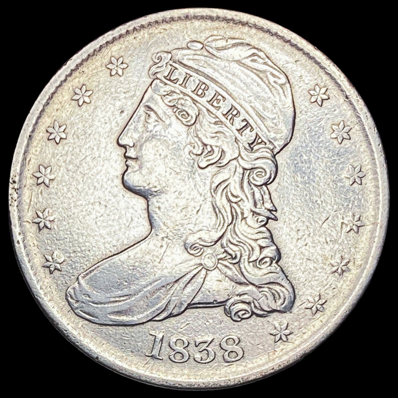 1838 Capped Bust Silver Half Dollar HIGH GRADE (1 of 2)