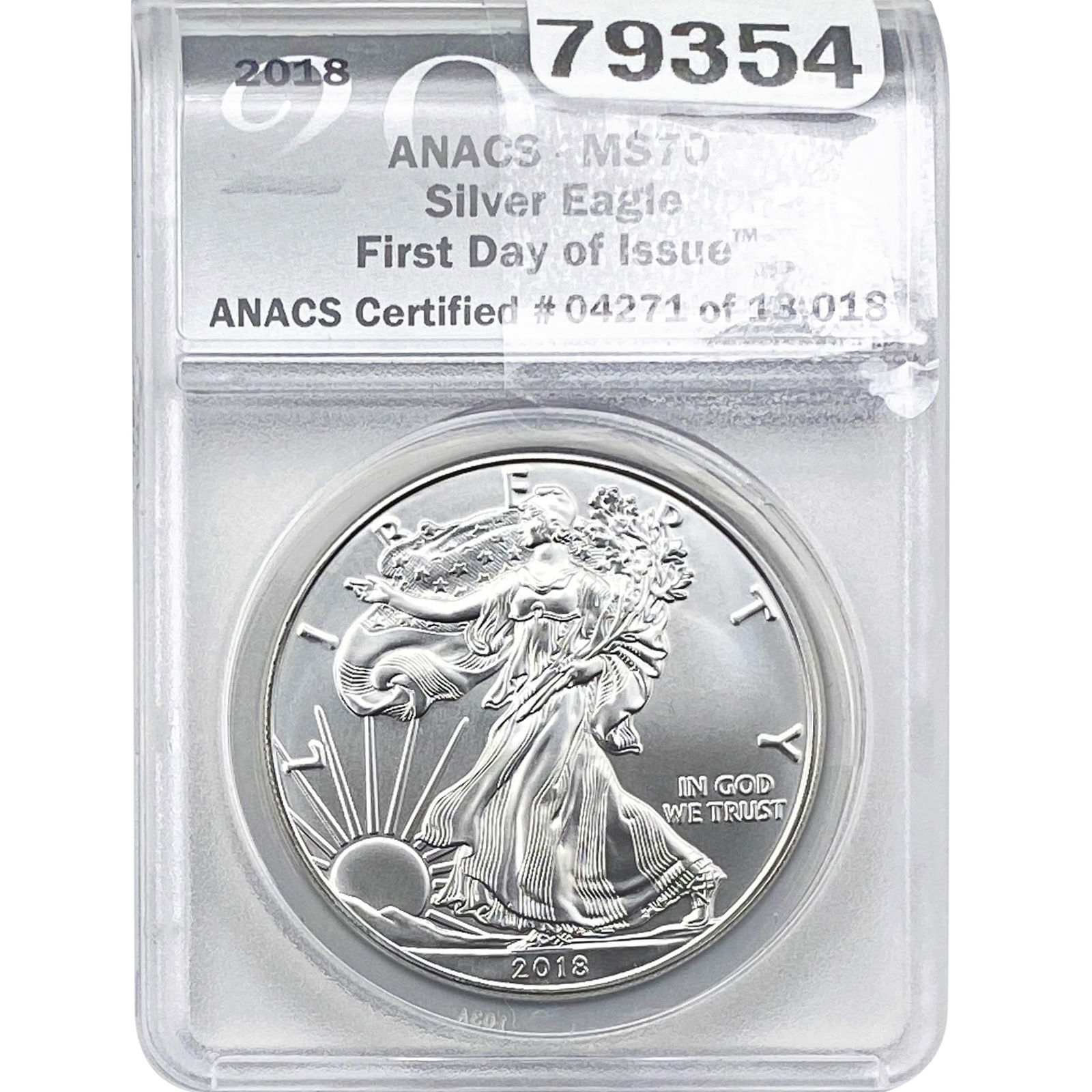 2018 Silver Eagle ANACS MS70 (1 of 2)