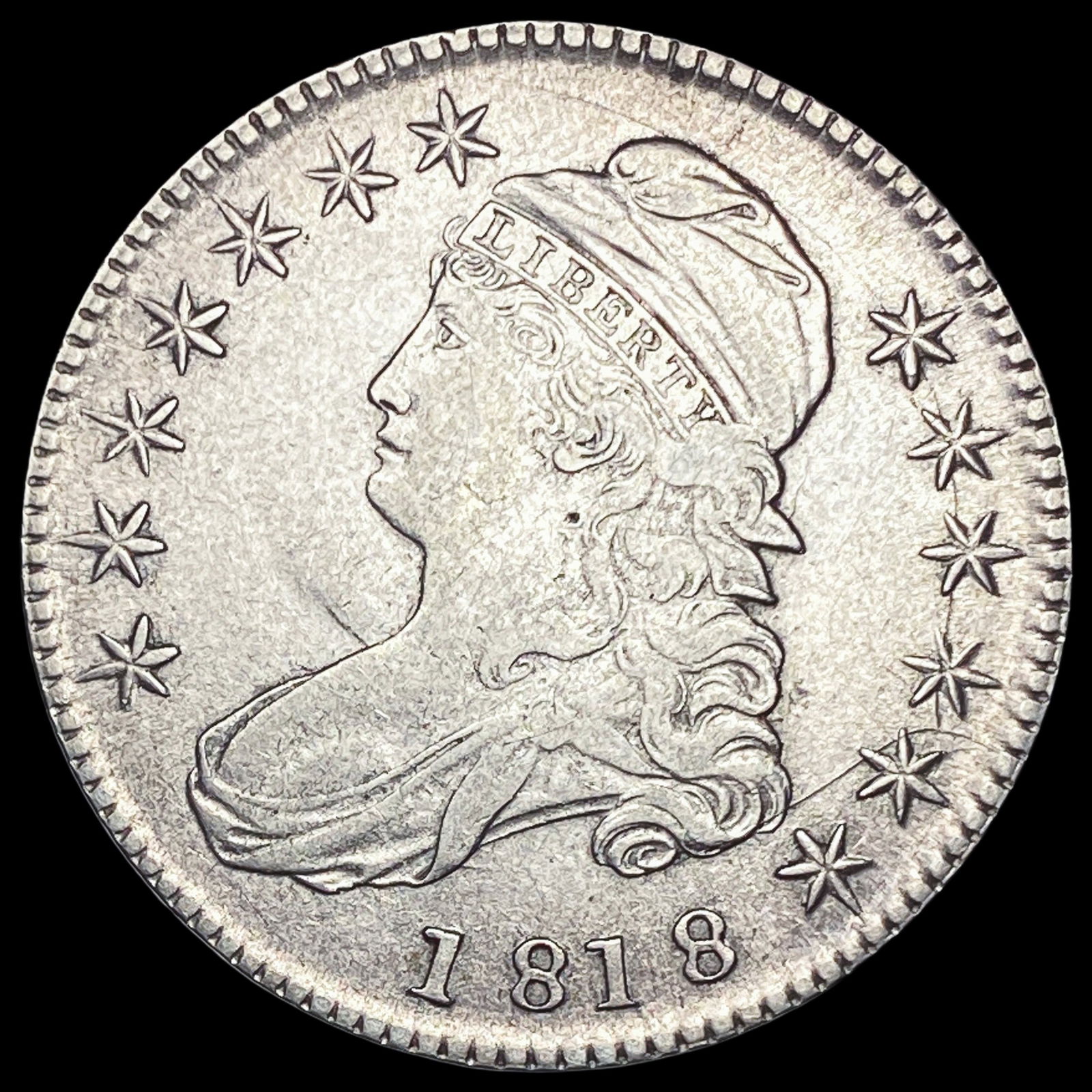 1818 Capped Bust Half Dollar ABOUT UNCIRCULATED (1 of 2)