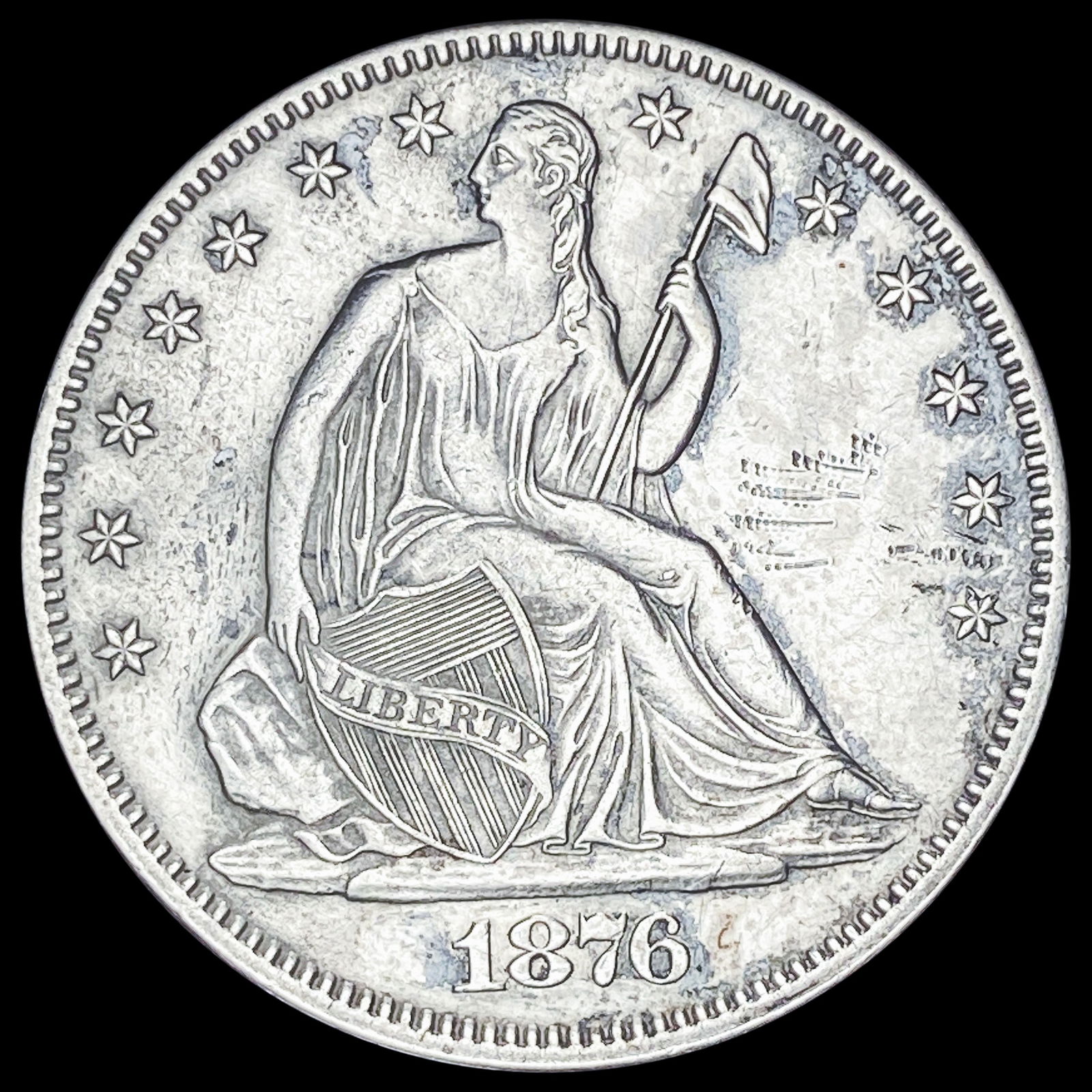 1876 Silver Half Dollar CLOSELY UNCIRCULATED (1 of 2)